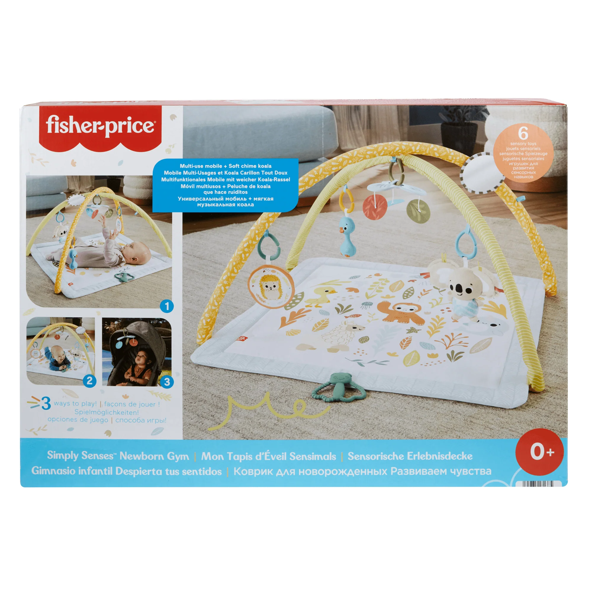 Fisher-Price Βρεφικό Γυμναστήριο Δραστηριοτήτων Οι Πρώτες Του Αισθήσεις Με 6 Παιχνίδια - Image 6