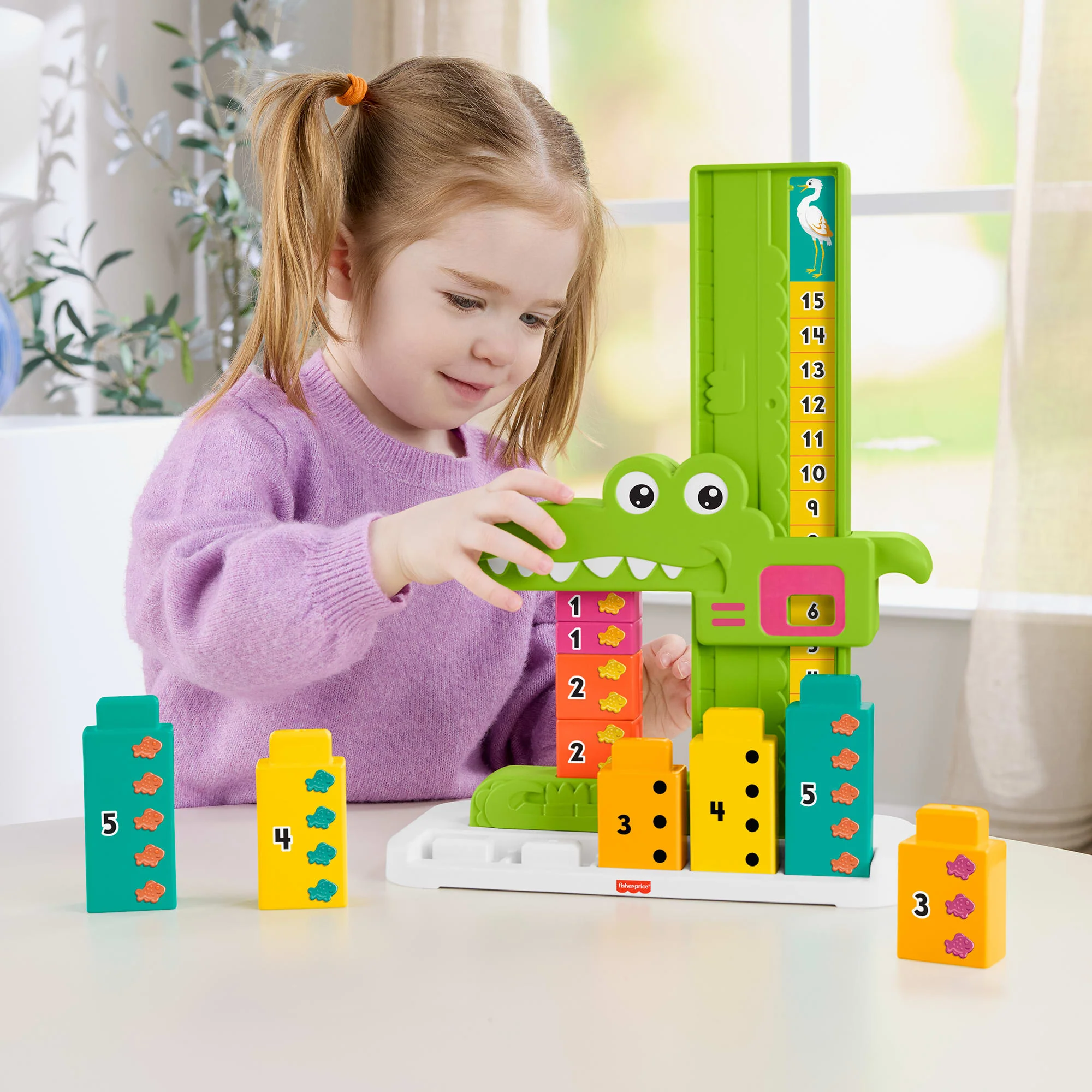 Fisher-Price Εκπαιδευτικό Κροκοδειλάκι Με 10 Κύβους Για Παιδιά Προσχολικής Ηλικίας - Image 3