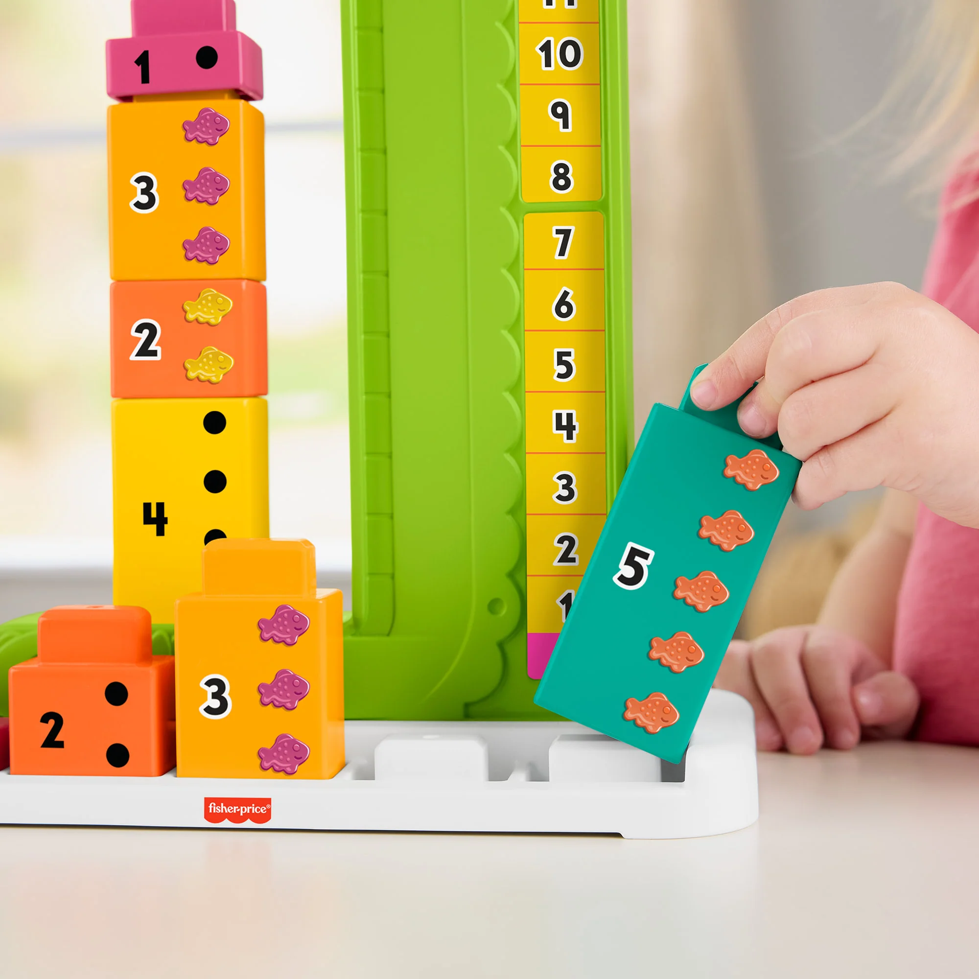 Fisher-Price Εκπαιδευτικό Κροκοδειλάκι Με 10 Κύβους Για Παιδιά Προσχολικής Ηλικίας - Image 4