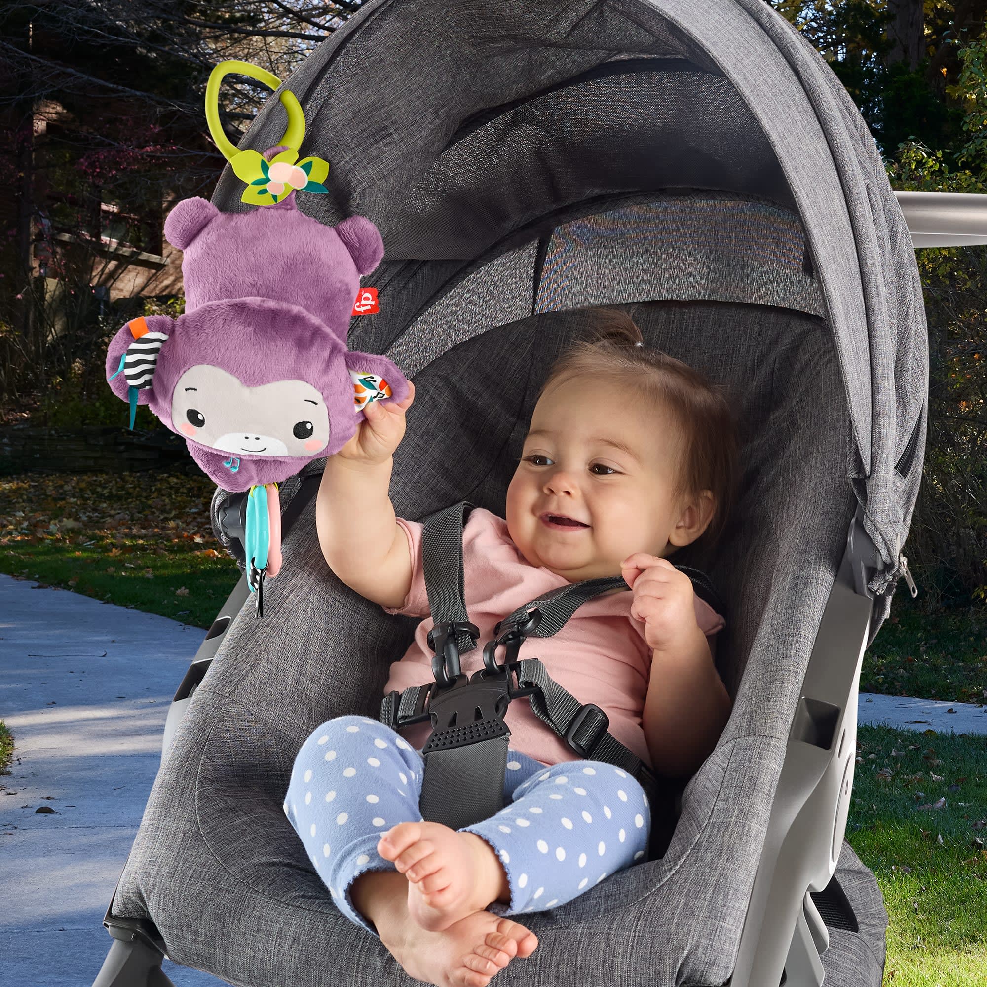 Fisher-Price Κρεμαστό Μαϊμουδάκι Με Μουσική Μαλακό Βρεφικό Παιχνίδι Καροτσιού Για Μωρά 0+ Μηνών - Image 2
