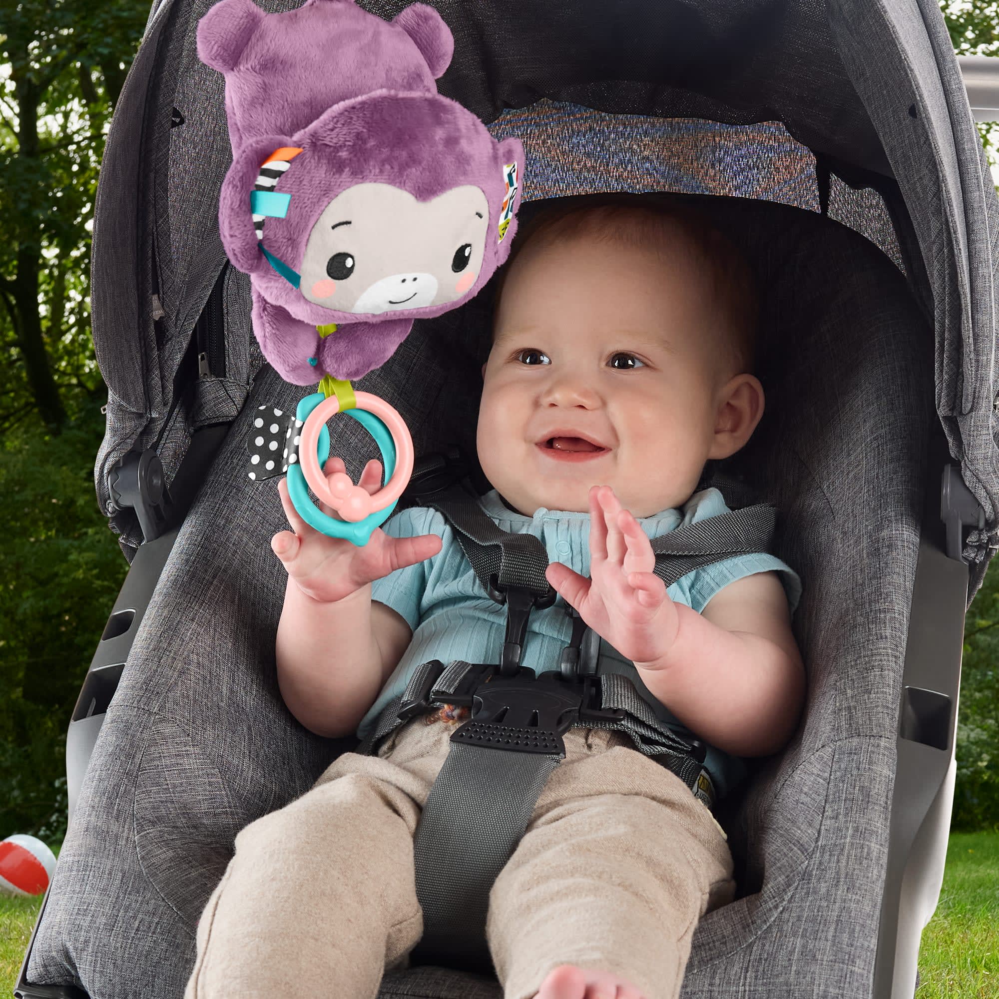 Fisher-Price Κρεμαστό Μαϊμουδάκι Με Μουσική Μαλακό Βρεφικό Παιχνίδι Καροτσιού Για Μωρά 0+ Μηνών - Image 4