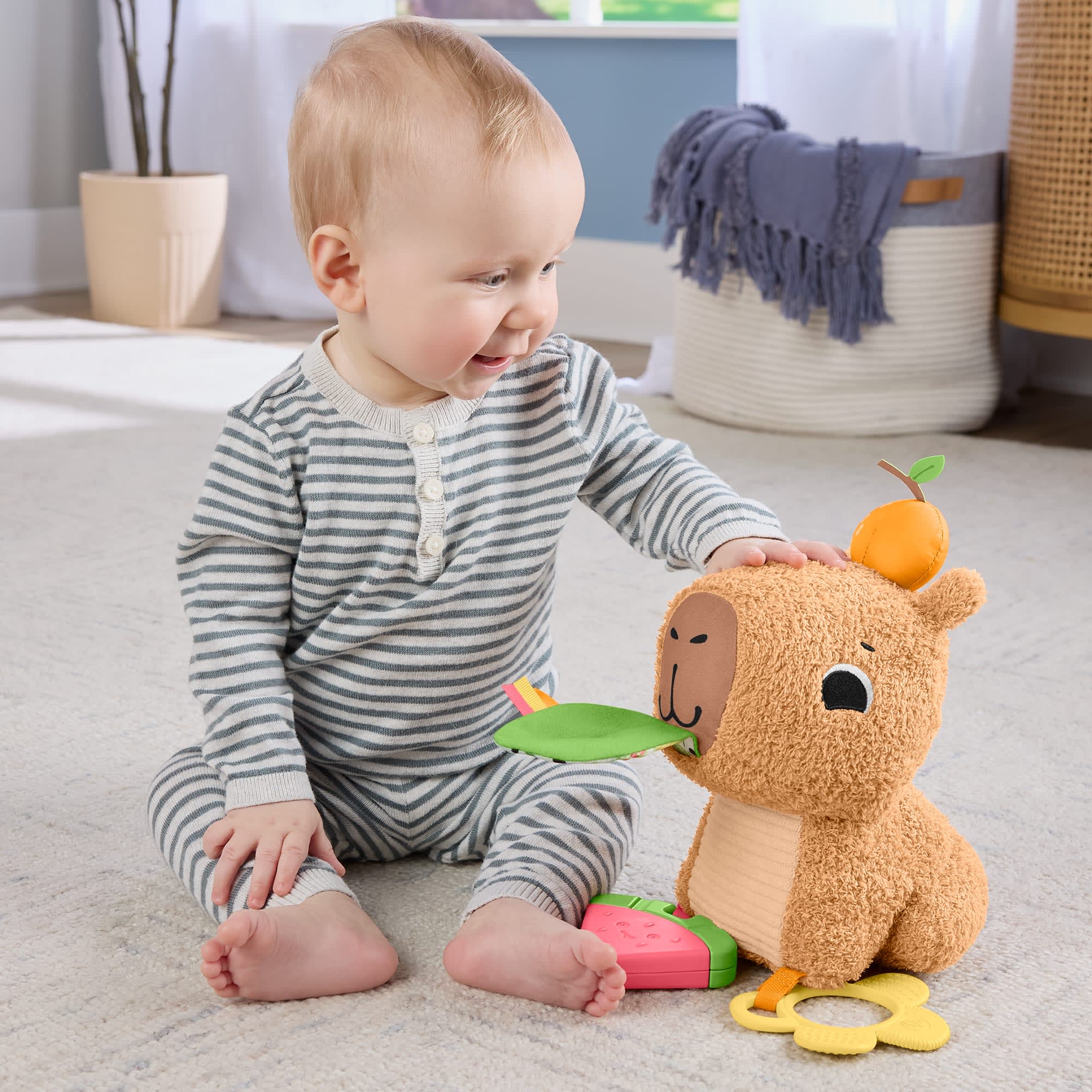 Fisher-Price Βρεφικό Παιχνίδι Μαλακό Ζωάκι Με Αξεσουάρ Οδοντοφυΐας & Κουδουνίστρας Για Μωρά 0+ Μηνών - Image 3