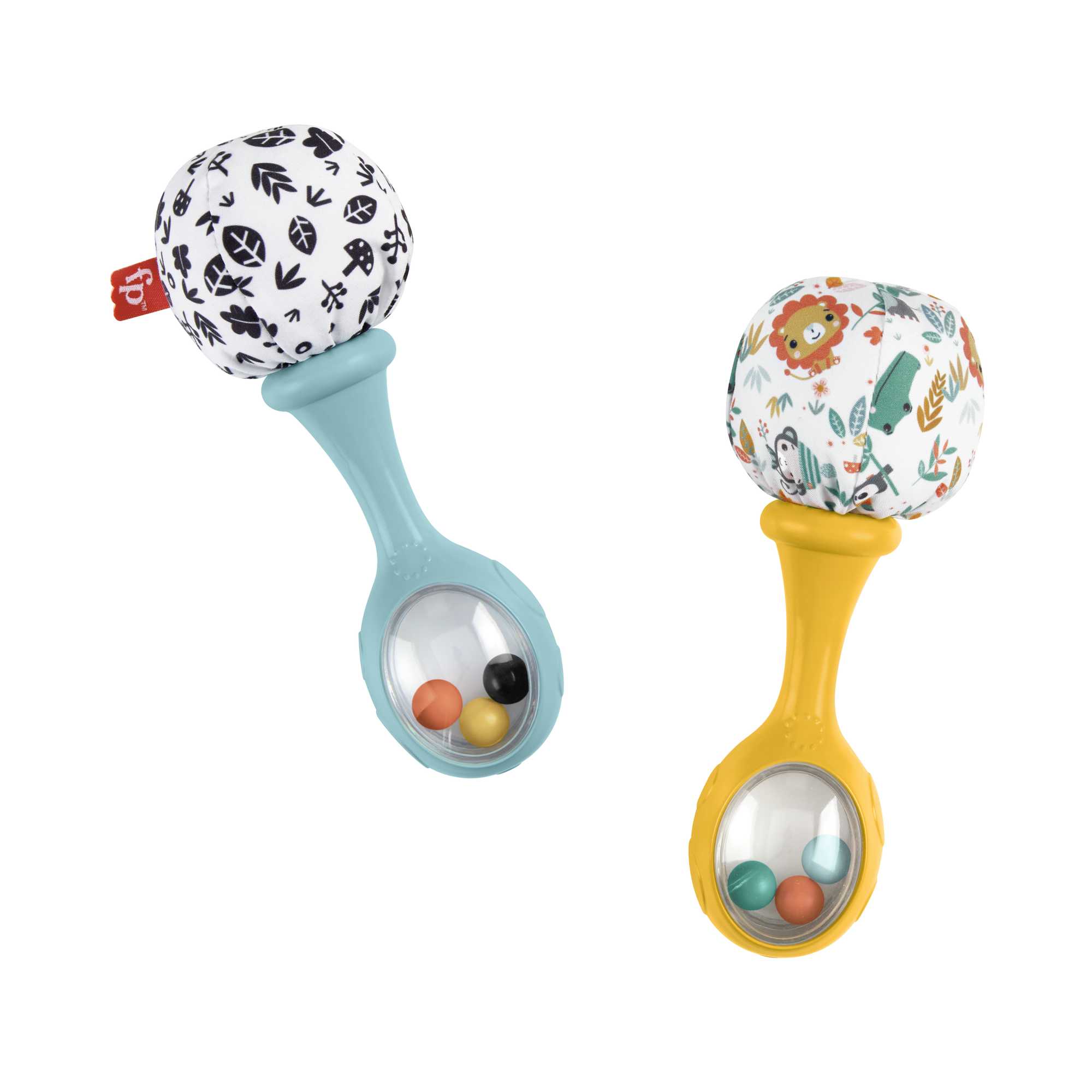 Fisher-Price Μαράκες, Σετ Των 2 Για Μωρά 3 Μηνών Και Άνω, Έντονες Αντιθέσεις - Image 3