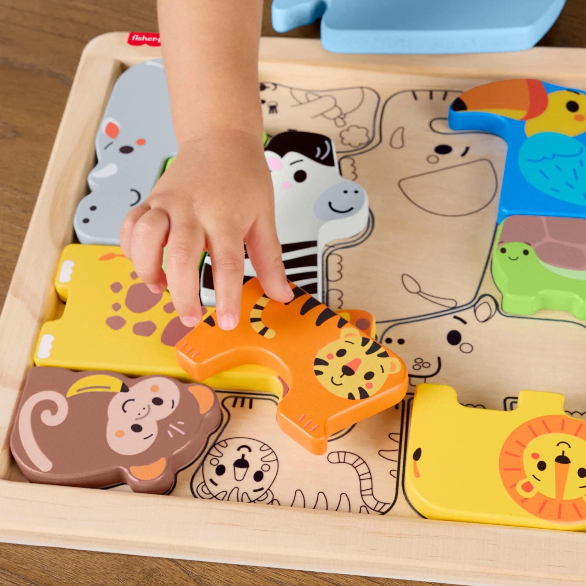 Fisher-Price Ξύλινο Παζλ Με Ζωάκια Για Παιδιά Προσχολικής Ηλικίας, 13 Ξύλινα Κομμάτια - Image 3
