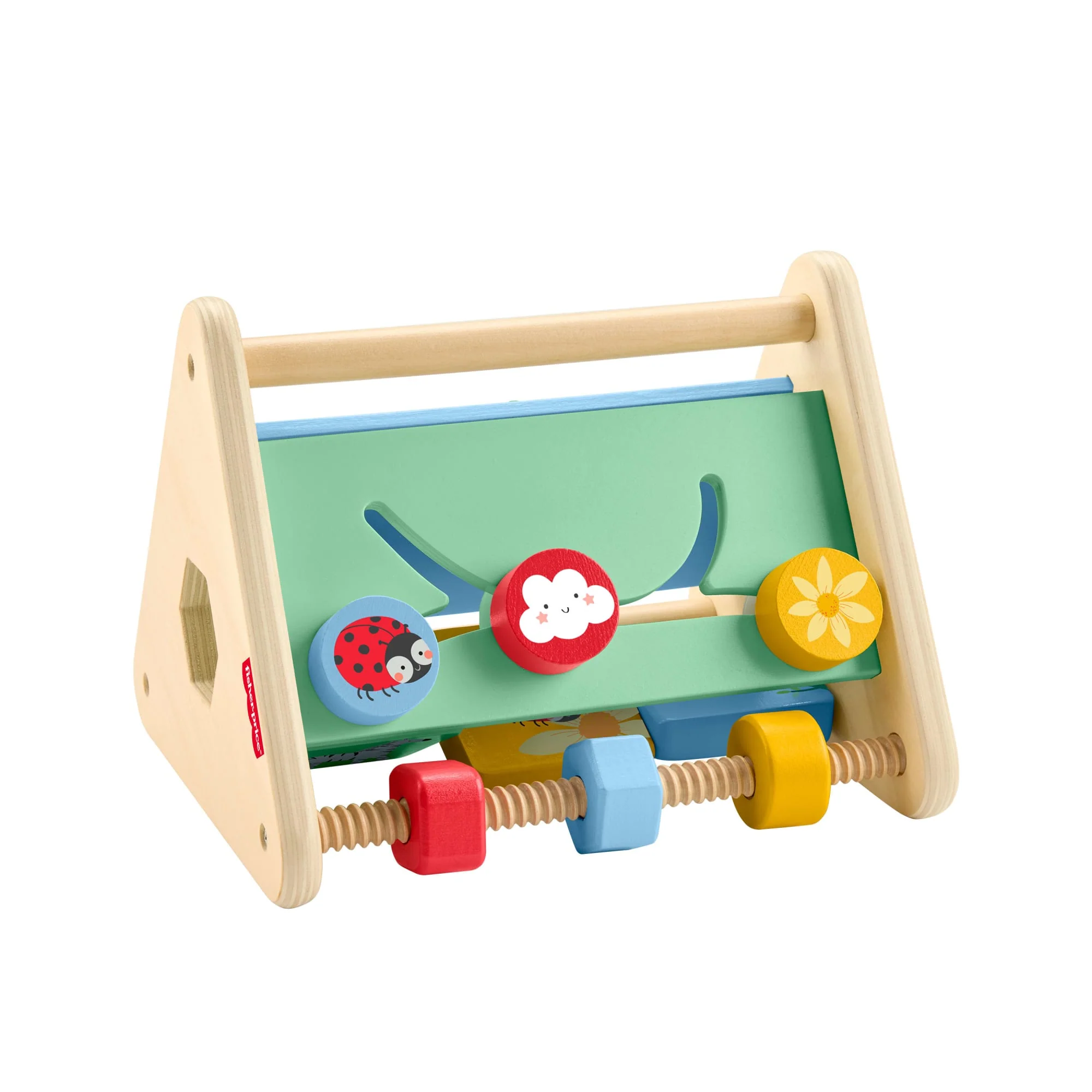 Fisher-Price Ξύλινο Τρίγωνο Δραστηριοτήτων, Παιχνίδι 2 Όψεων Για Μωρά, 1 Ξύλινο Κομμάτι - Image 5