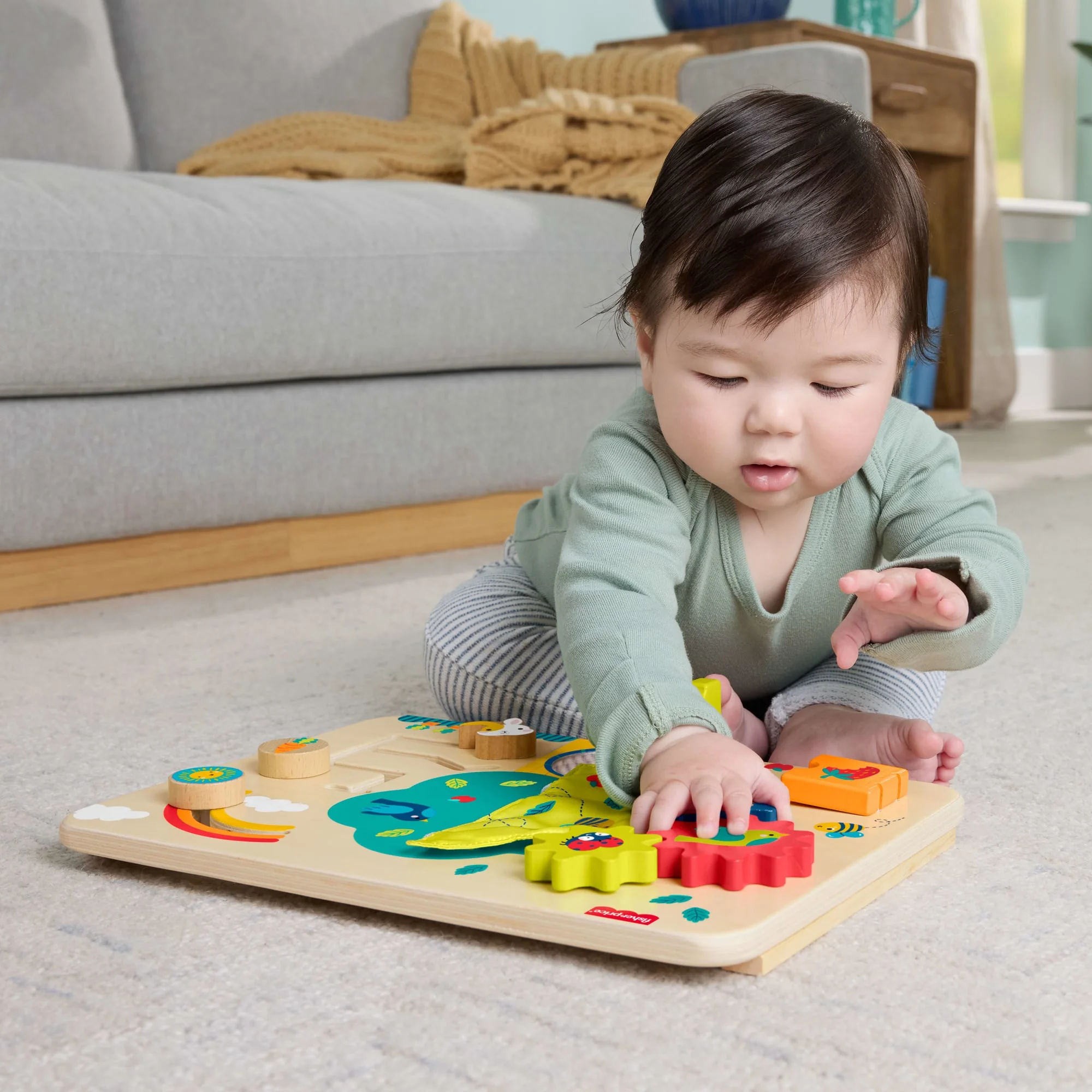 Ξύλινος Σταθμός Δραστηριoτήτων Fisher-Price Για Ανάπτυξη Δεξιοτήτων, 1 Ξύλινο Κομμάτι - Image 2