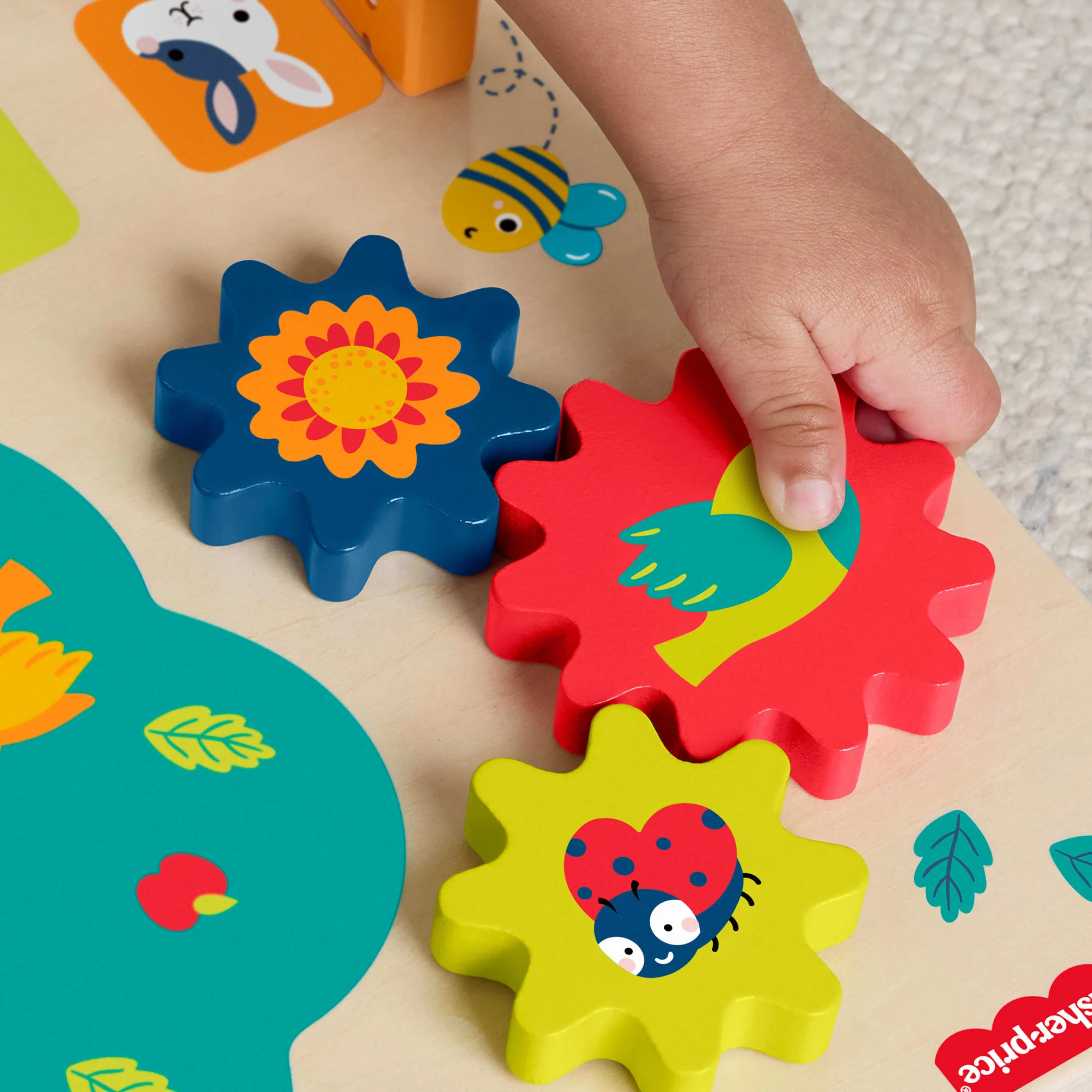 Ξύλινος Σταθμός Δραστηριoτήτων Fisher-Price Για Ανάπτυξη Δεξιοτήτων, 1 Ξύλινο Κομμάτι - Image 3