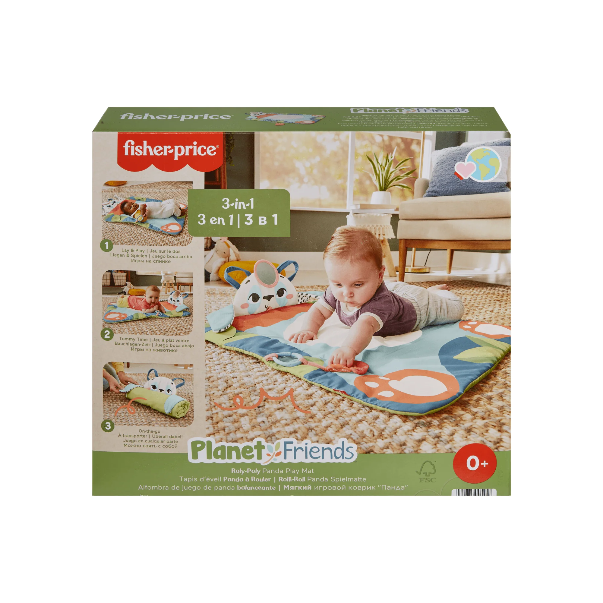 Fisher-Price Βρεφικό Παπλωματάκι Πάντα 3 Σε 1 Της Fisher-Price Με 2 Παιχνίδια - Image 6