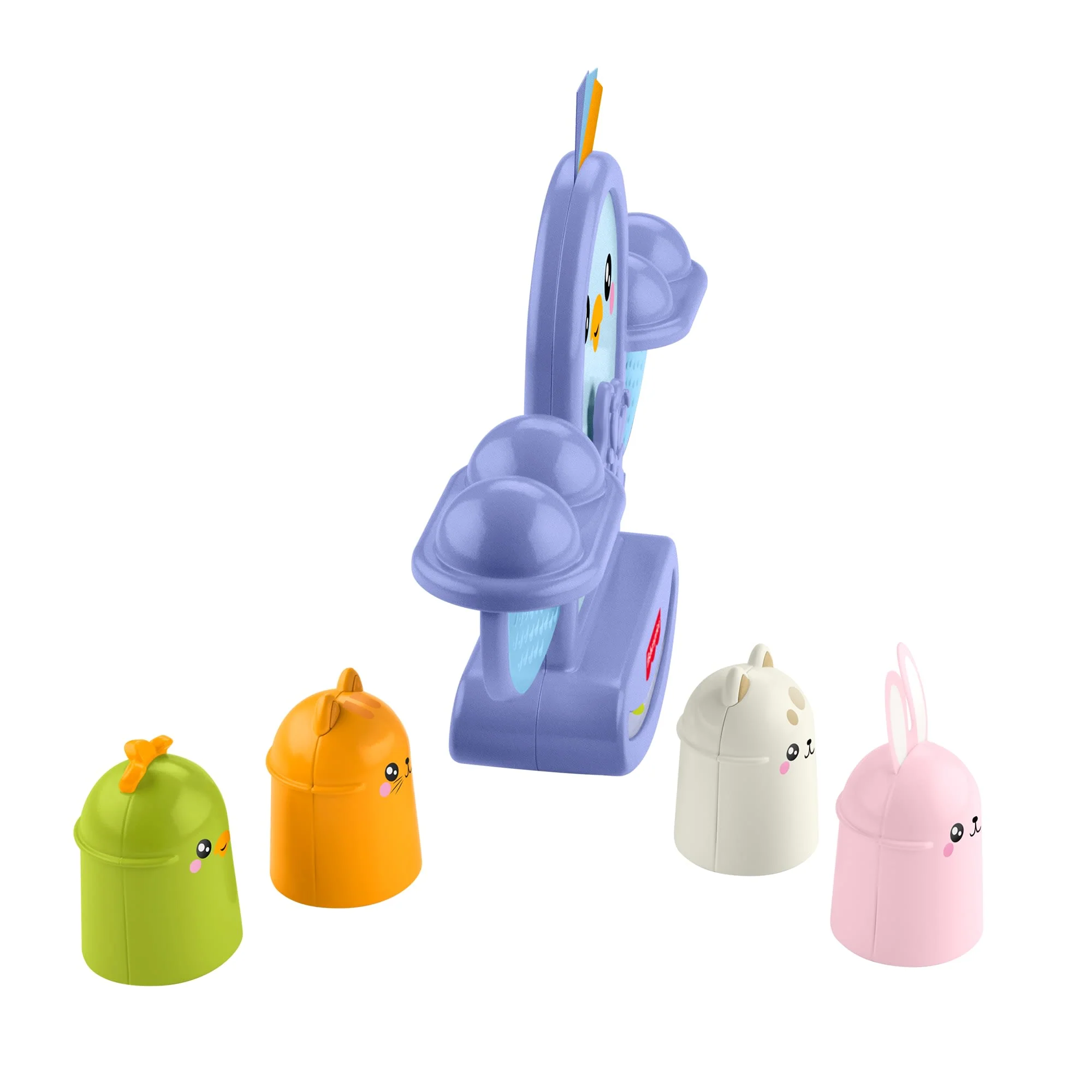 Fisher-Price Çıngıraklı Minik Kuş, Duyusal Gelişime Yardımcı Üst Üste Dizme Oyuncağı, 5 Parça - Image 5