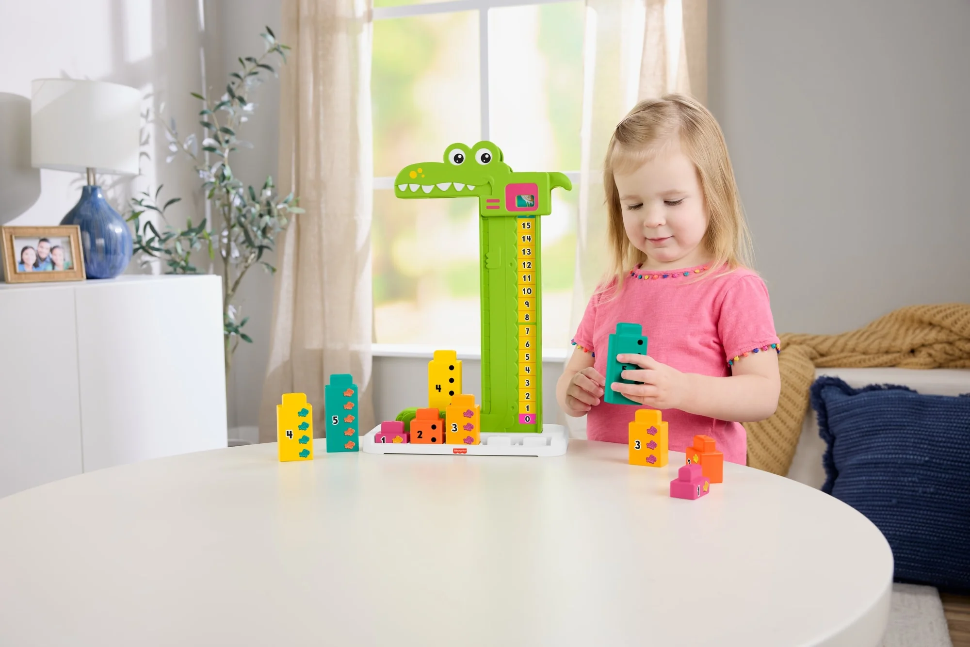 Giocattolo Educativo Fisher-Price Coccodrillo Conta E Somma Con 10 Blocchi Impilabili Per Bambini in Età Prescolare - Image 4