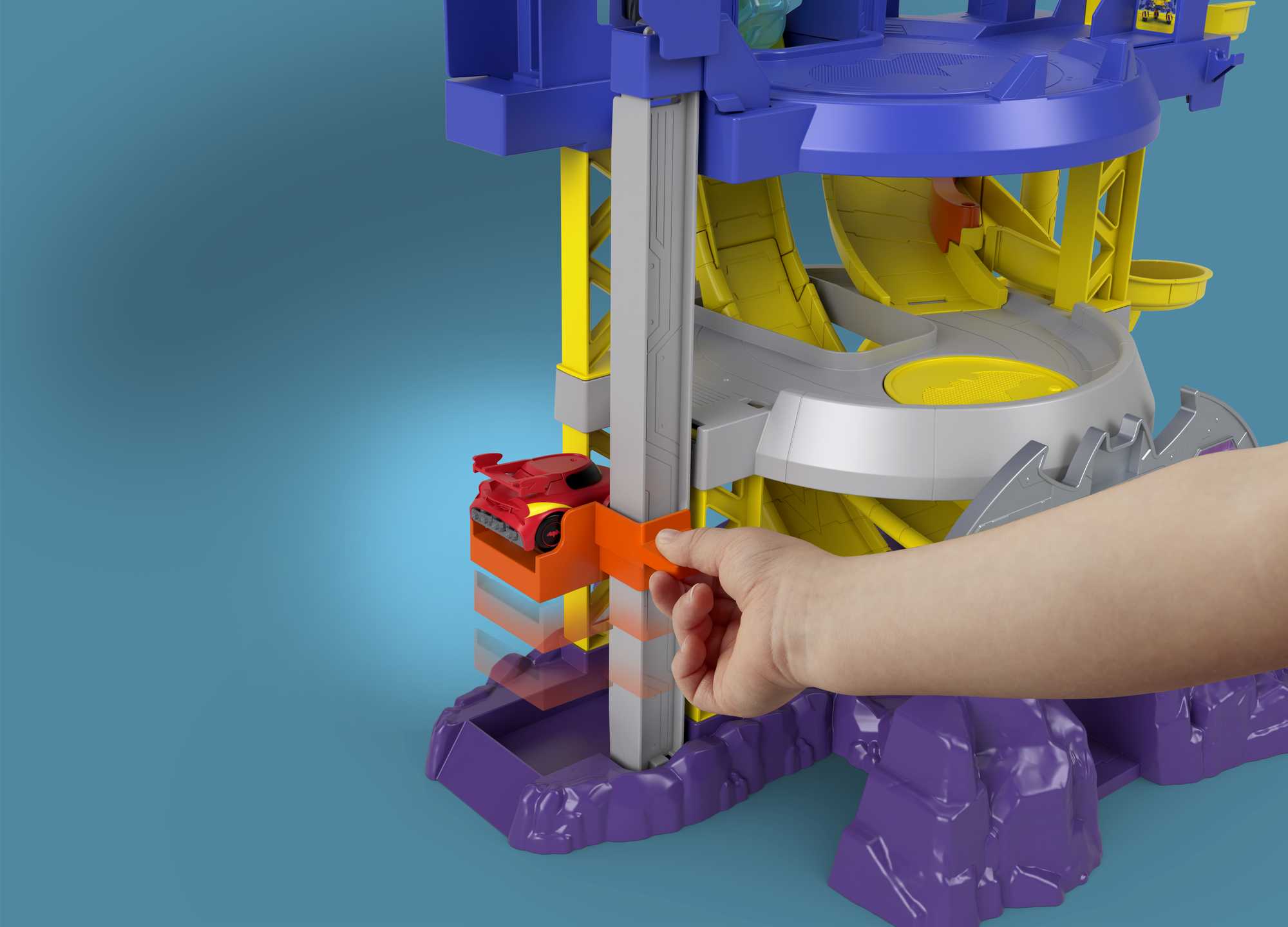 Fisher-Price - Coffret Batcave Propulsion Et Course Batwheels Dc- Circuit Petites Voitures - 3 Ans Et + - Image 4