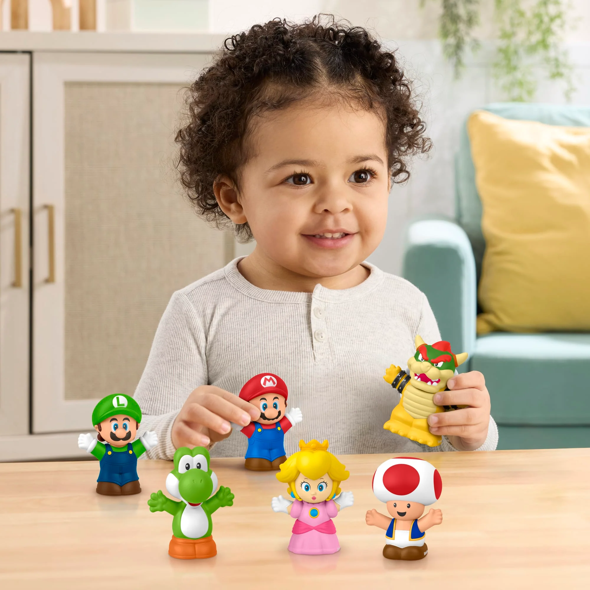 Fisher-Price-Coffret De 6 Figurines Mario Little People - Image 2
