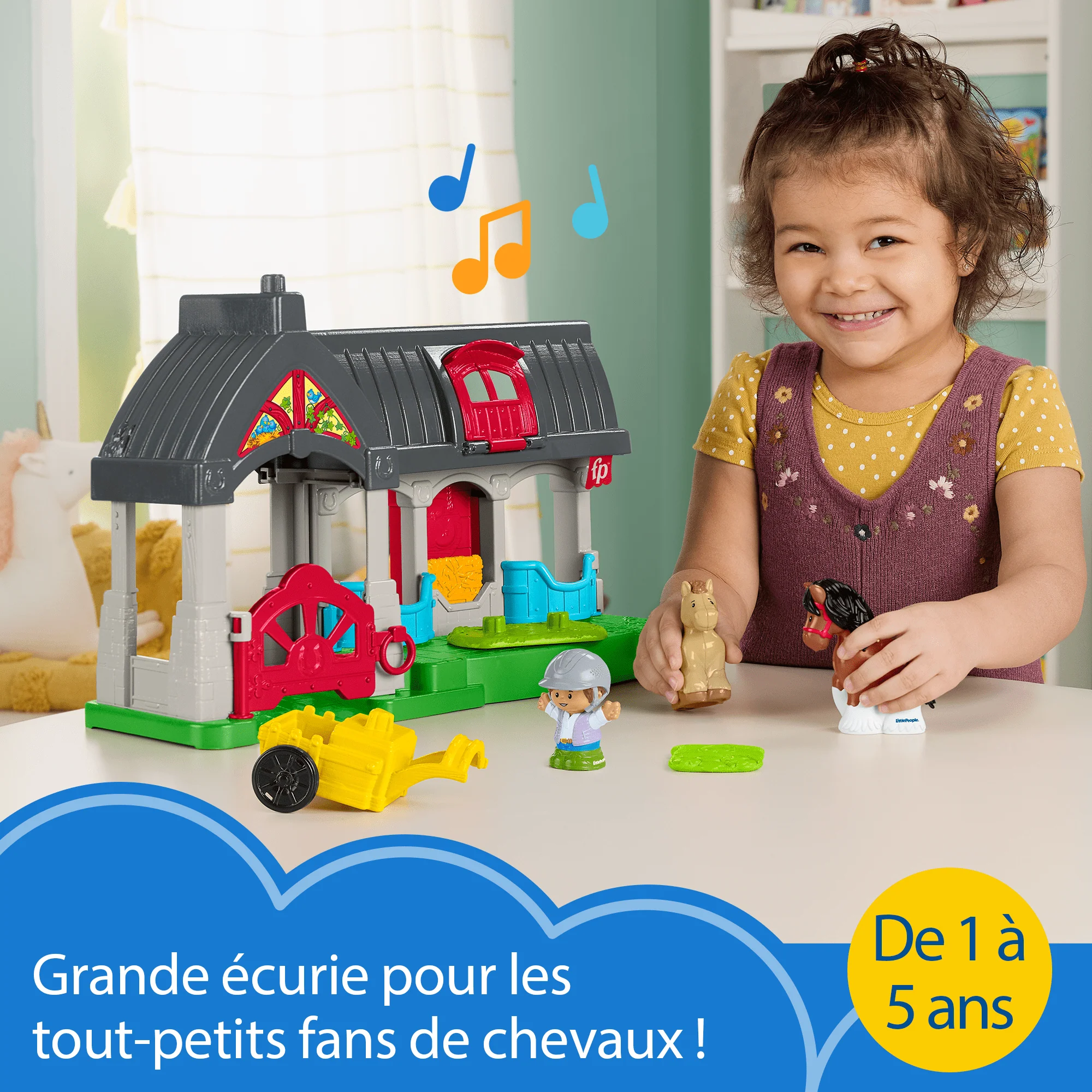 Fisher-Price Coffret Little People L’Écurie Des Joyeux Chevaux - Image 2