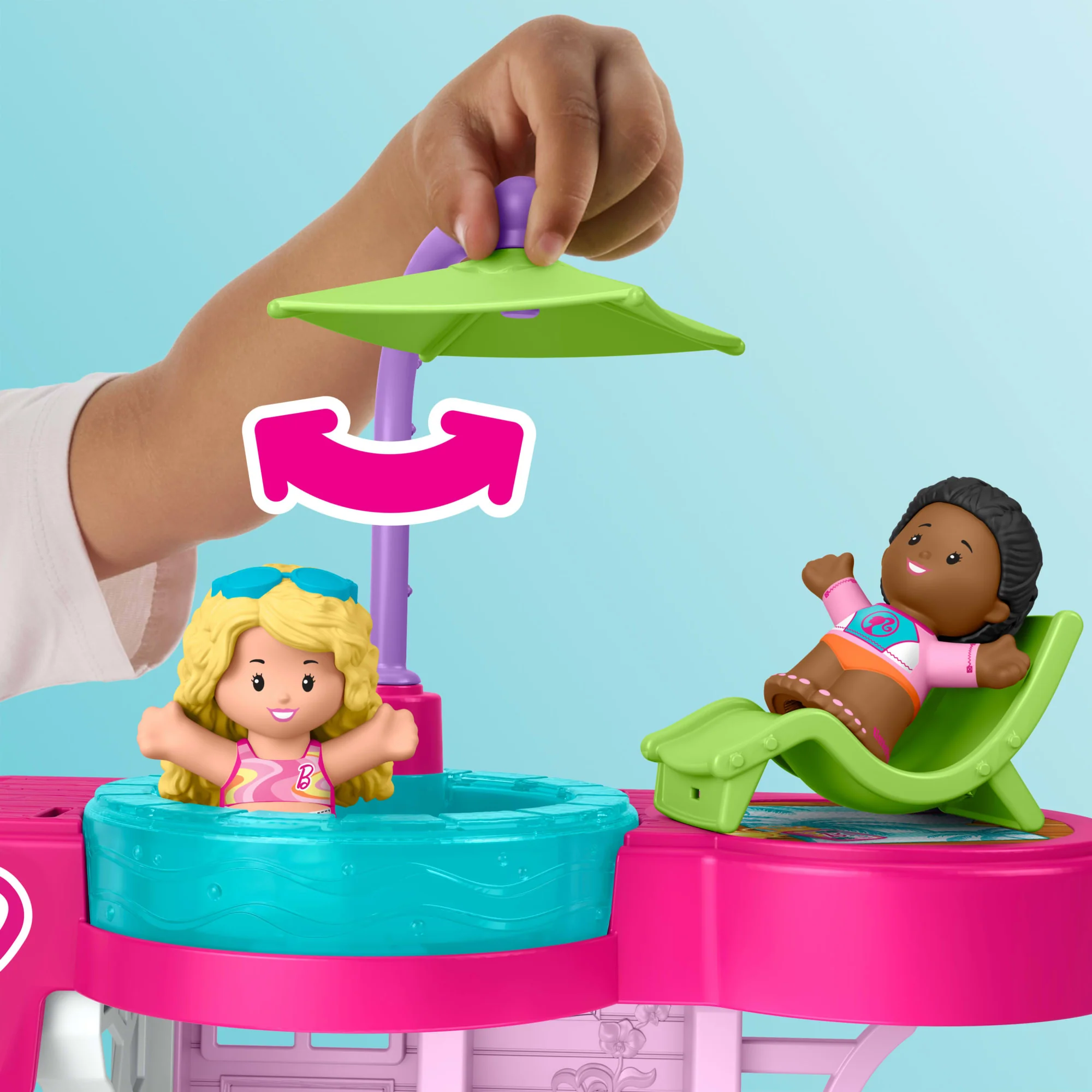 Fisher-Price-Coffret Maison De Plage Barbie Little People-2 Figurines - Image 5