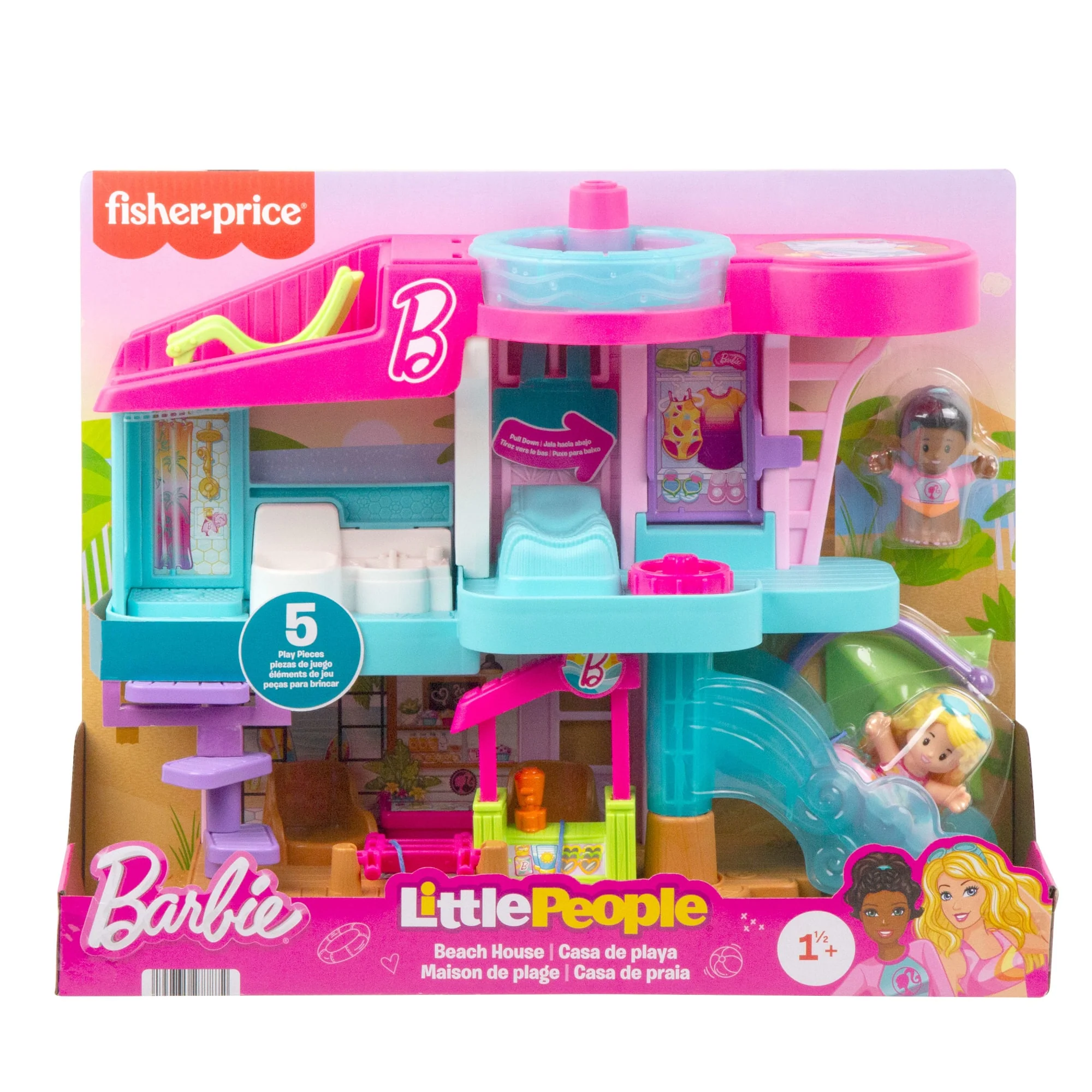 Fisher-Price-Coffret Maison De Plage Barbie Little People-2 Figurines - Image 6