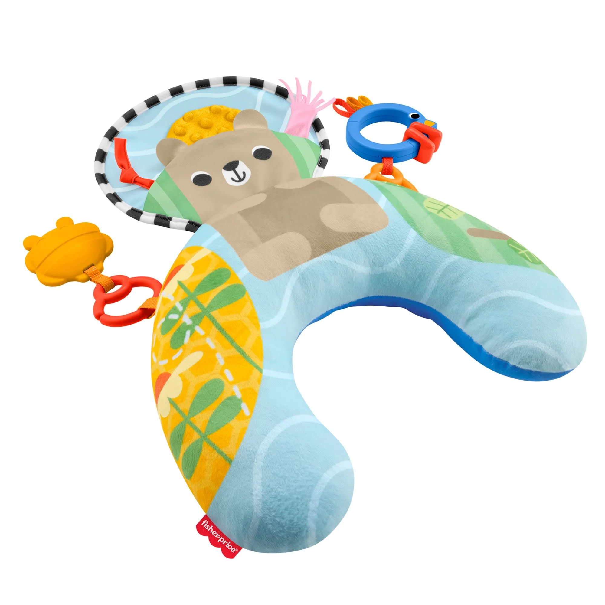 Cojín Para Jugar Bocabajo Aventuras Sensoriales De Fisher-Price, Juguete Para Bebés Con Mordedor Y Sonajero