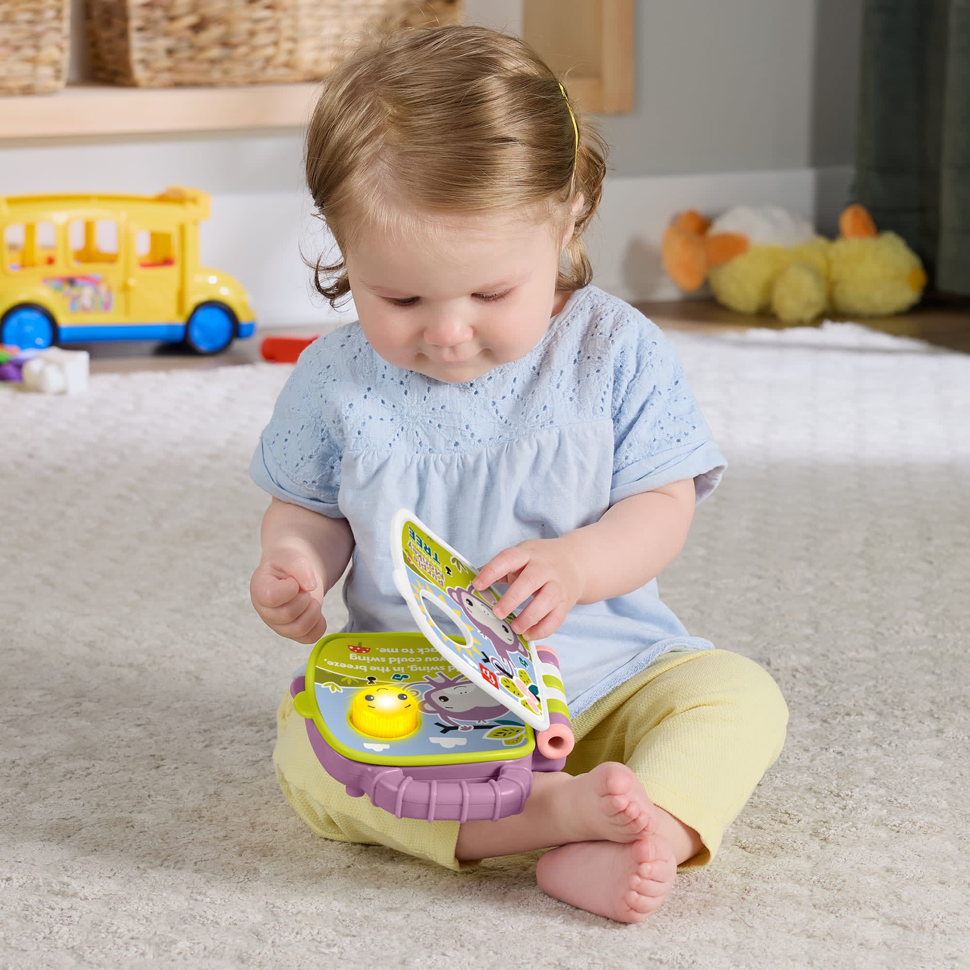 Fisher-Price-Comptines Du Singe Violet-Livre Interactif - Image 2