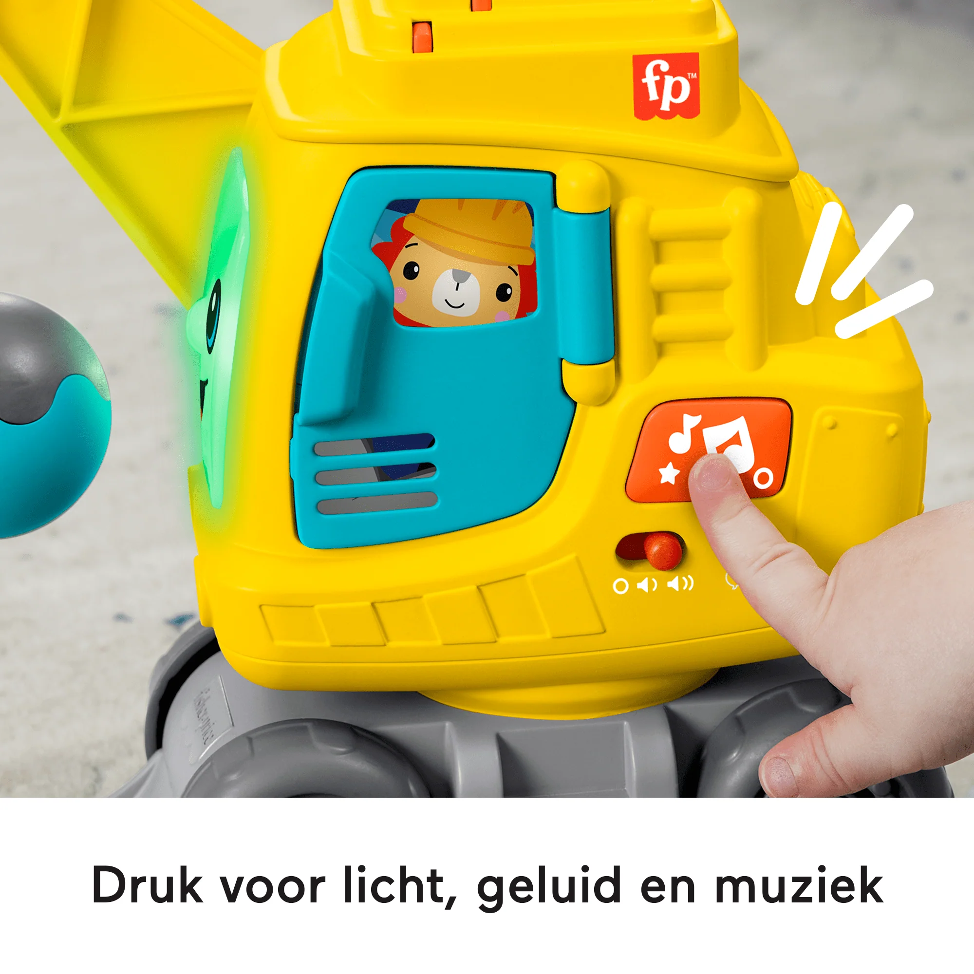 Fisher-Price Tel- En Stapelkraan Met Blokken, Licht En Geluid, Versie Met Meerdere Talen - Image 5