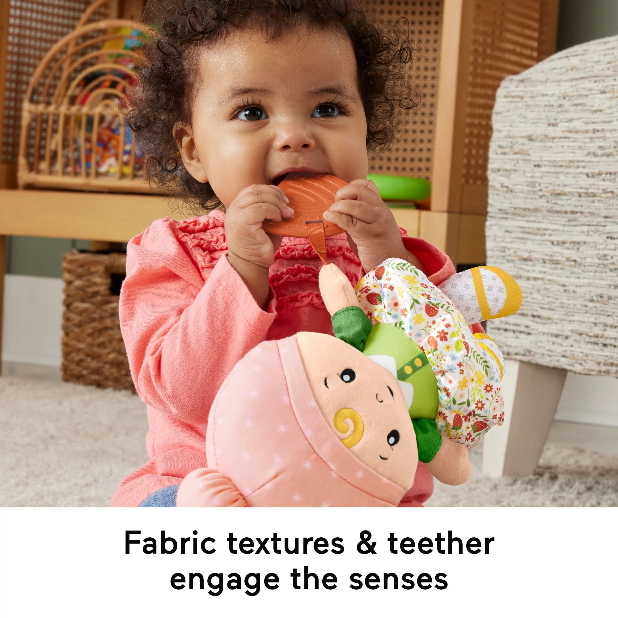 Fisher-Price Cuddle & Chime First Babydoll Infant Sensory Toy, Styles May Vary - Image 3