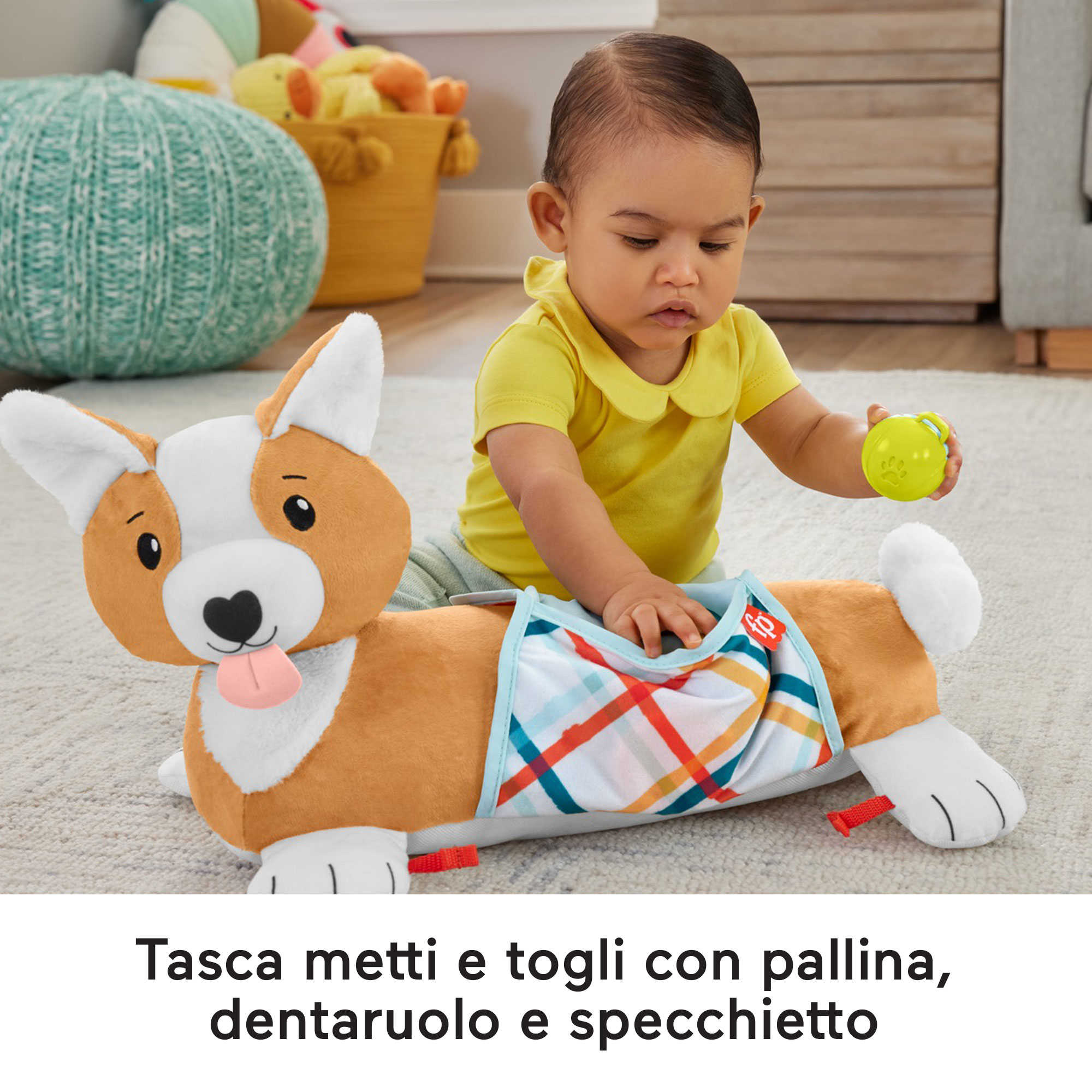 Fisher-Price Cuscino Corgi Tummy Time 3 In 1 - Image 3