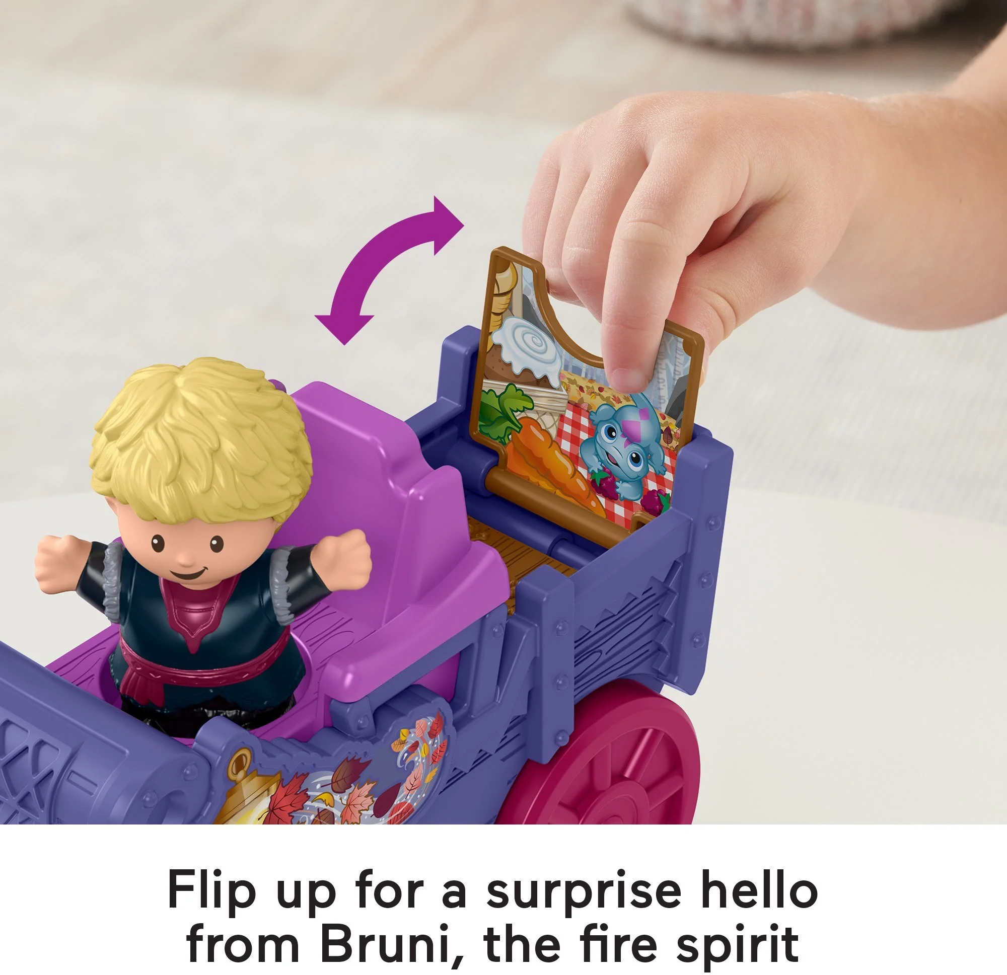 Fisher-Price Disney Frozen Anna & Kristoff's Wagon by Little People - Image 4