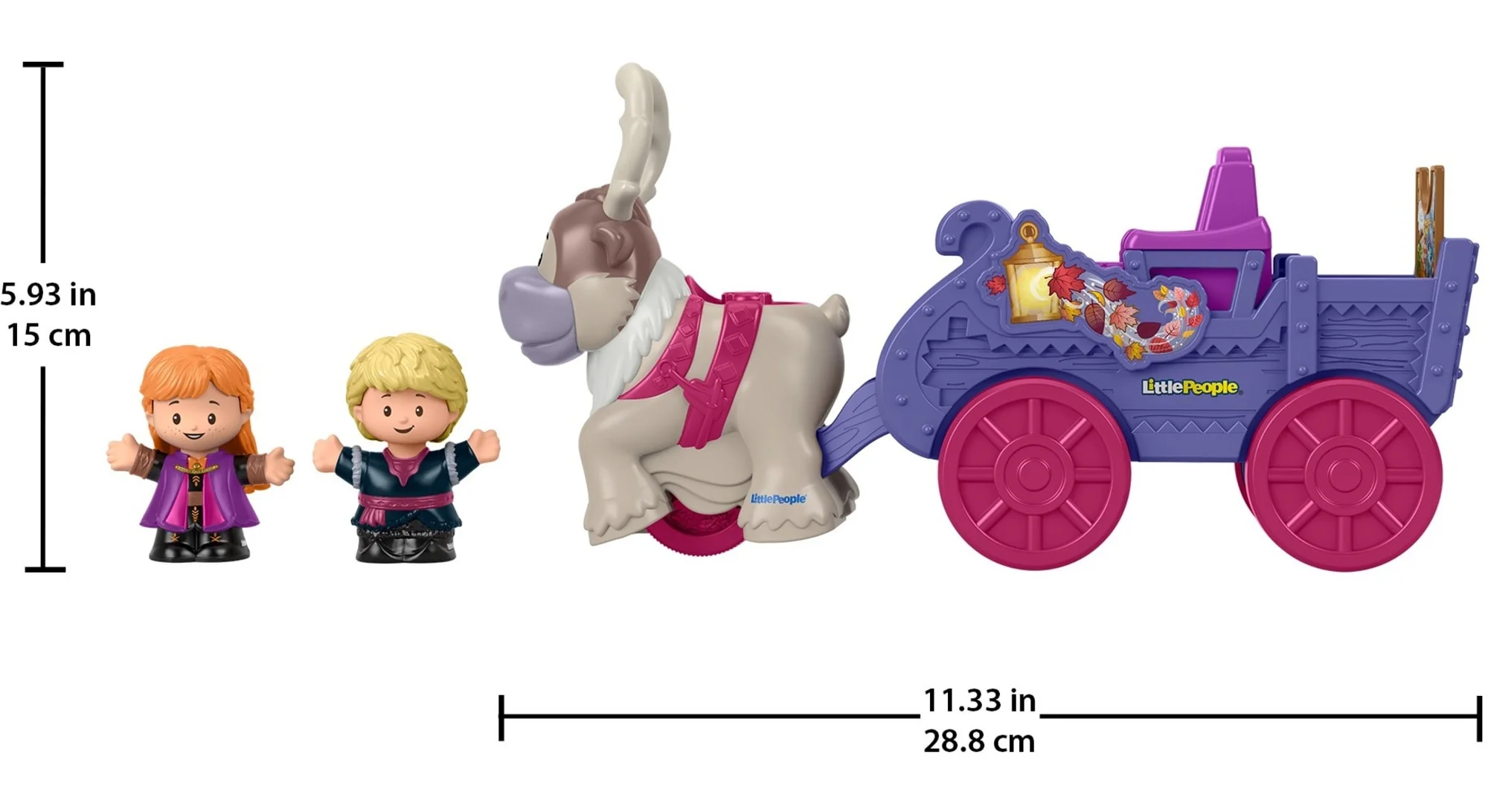 Fisher-Price Disney Frozen Anna & Kristoff's Wagon by Little People - Image 5