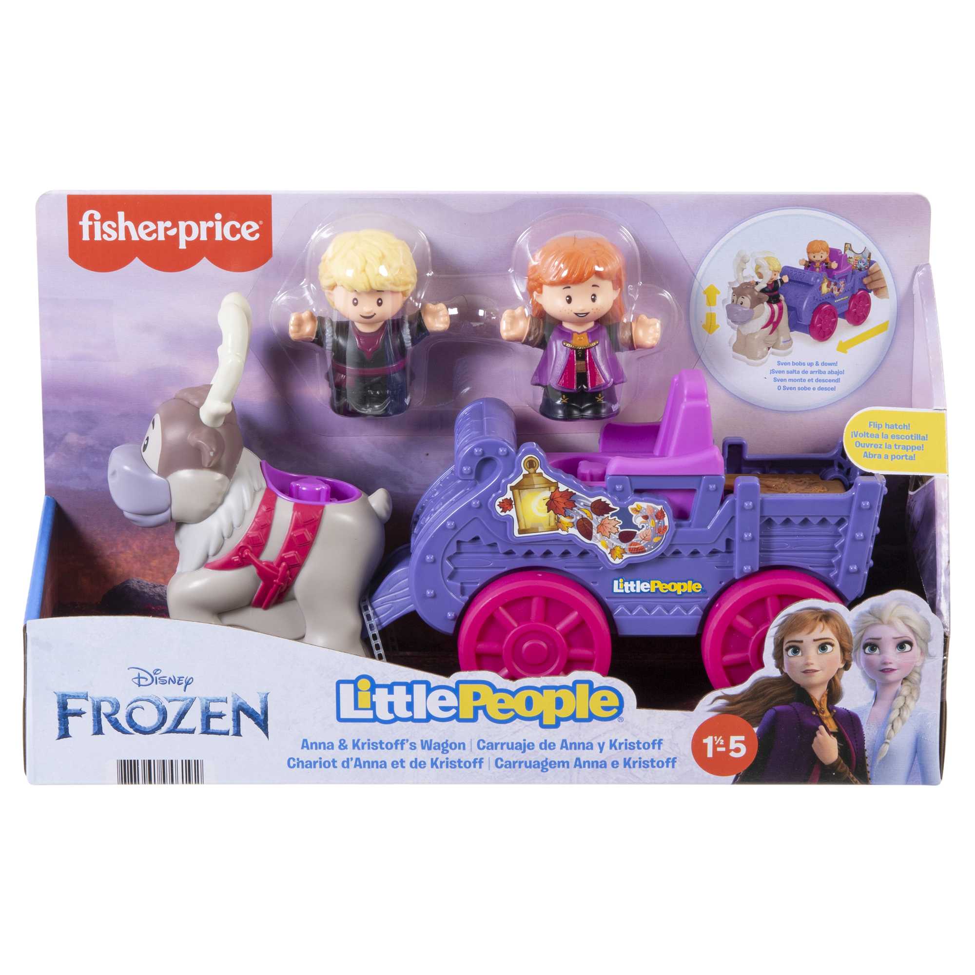 Fisher-Price Disney Frozen Anna & Kristoff's Wagon by Little People - Image 6