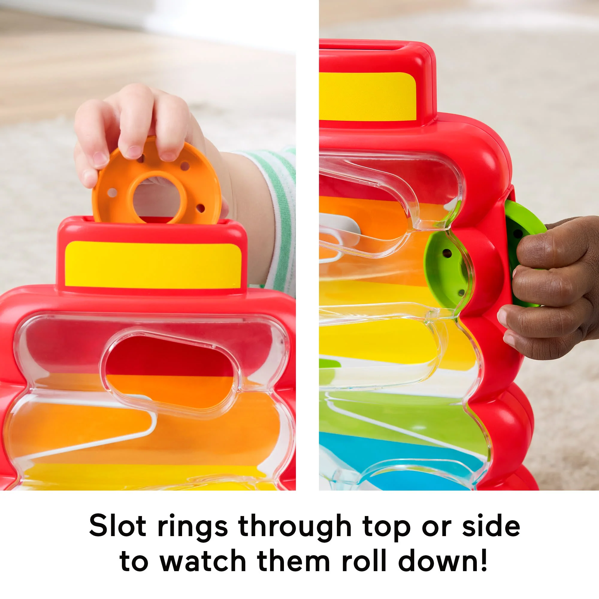 Fisher-Price Drop Through Rock-A-Stack Baby & Toddler Developmental Activity Toy, 5 Coins - Image 3