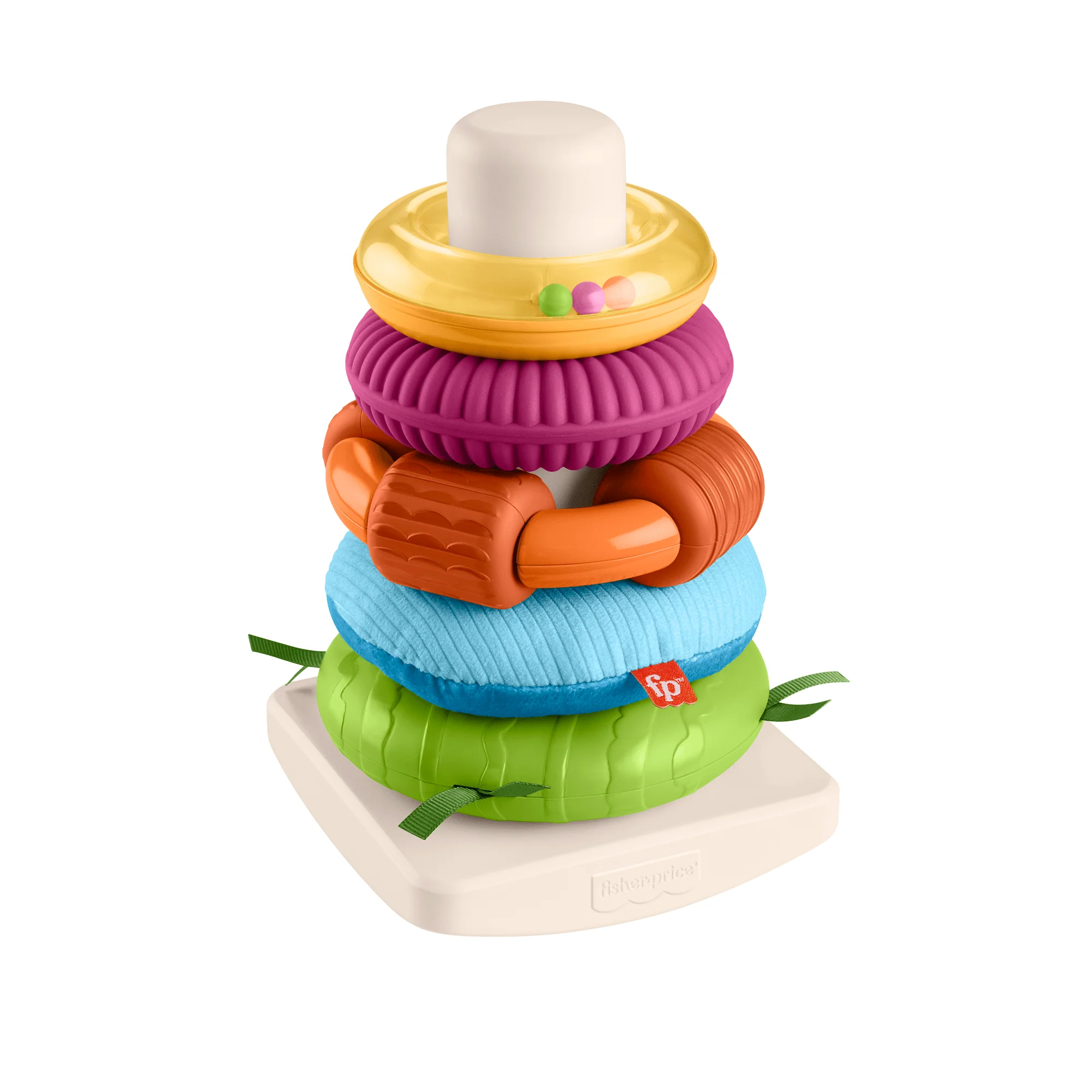 Devrilmez Tabanlı Fisher-Price Duyusal Gelişimi Destekleyen Renkli Halkalar, Bebekler Için Ince Motor Becerilerini Geliştiren Aktiviteler