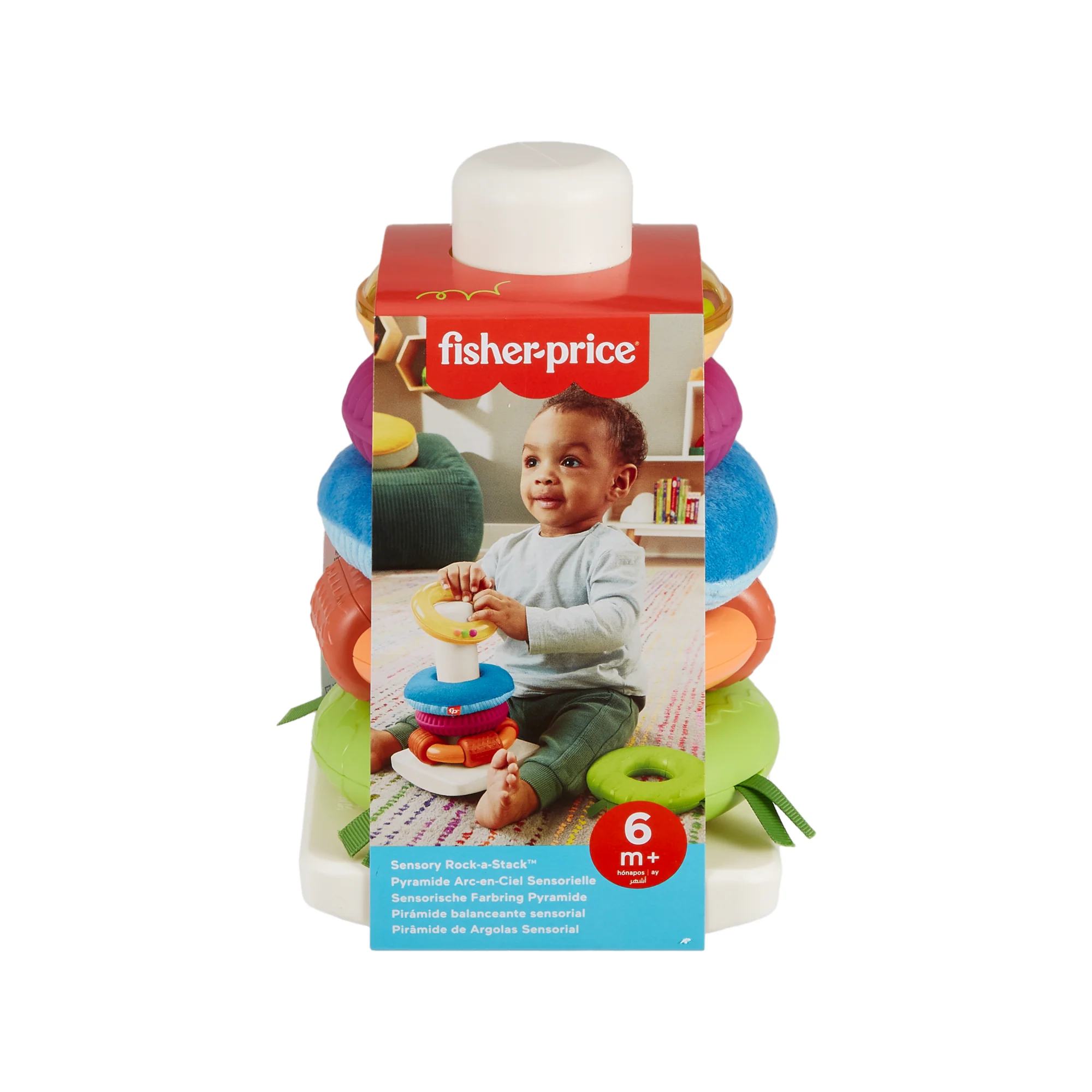 Devrilmez Tabanlı Fisher-Price Duyusal Gelişimi Destekleyen Renkli Halkalar, Bebekler Için Ince Motor Becerilerini Geliştiren Aktiviteler - Image 6