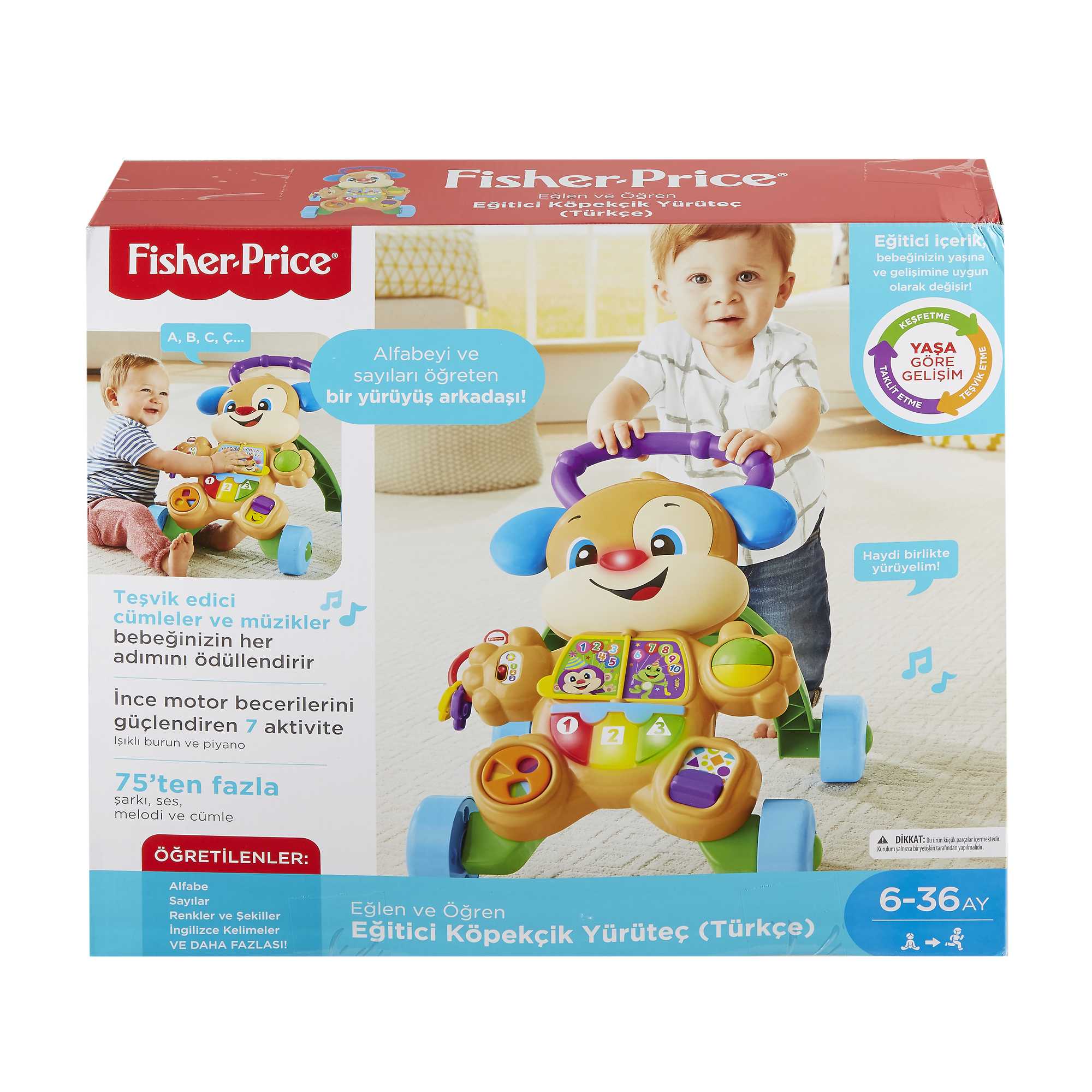 Fisher-Price® Eğlen & Öğren Yaşa Göre Gelişim Eğitici Köpekçik Yürüteç (Türkçe ve İngilizce) - Image 6