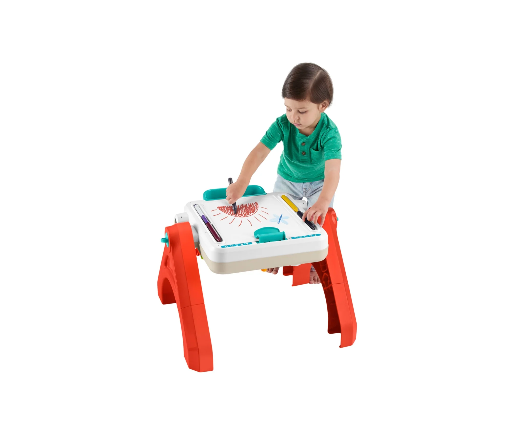 Birden Fazla Dil Desteğiyle Fisher-Price 4'Ü 1 Arada Aktivite Masası Ve Şövale, Bebeklere Ve Yürüme Çağındaki Çocuklara Yönelik Elektronik Eğitici Oyuncak - Image 3