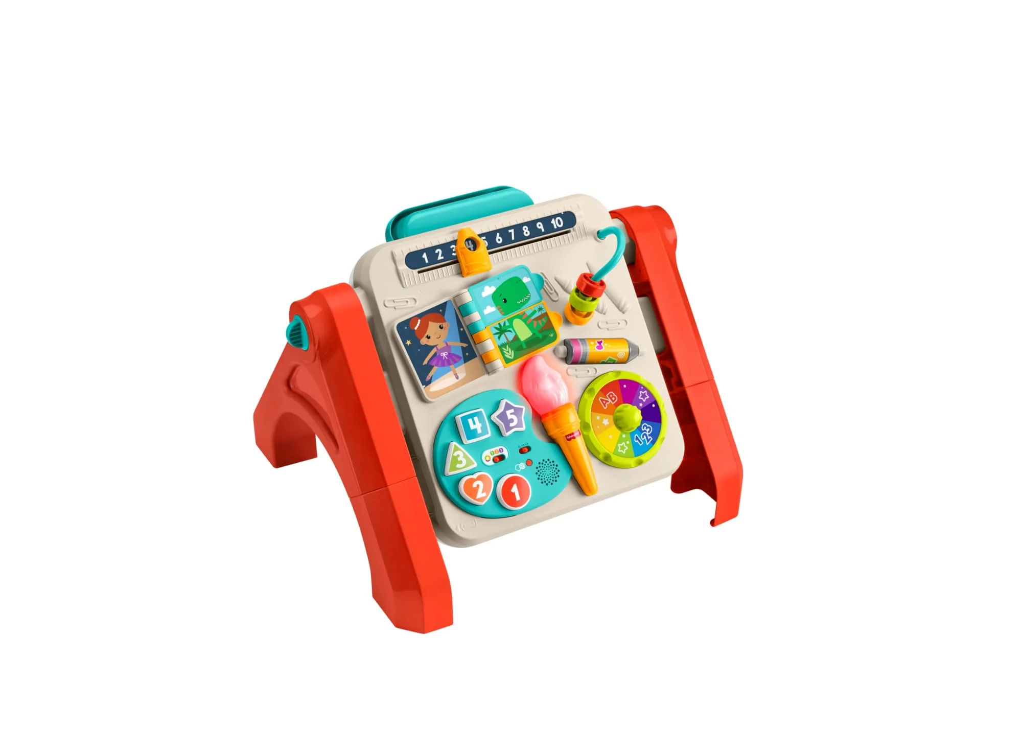 Birden Fazla Dil Desteğiyle Fisher-Price 4'Ü 1 Arada Aktivite Masası Ve Şövale, Bebeklere Ve Yürüme Çağındaki Çocuklara Yönelik Elektronik Eğitici Oyuncak - Image 4