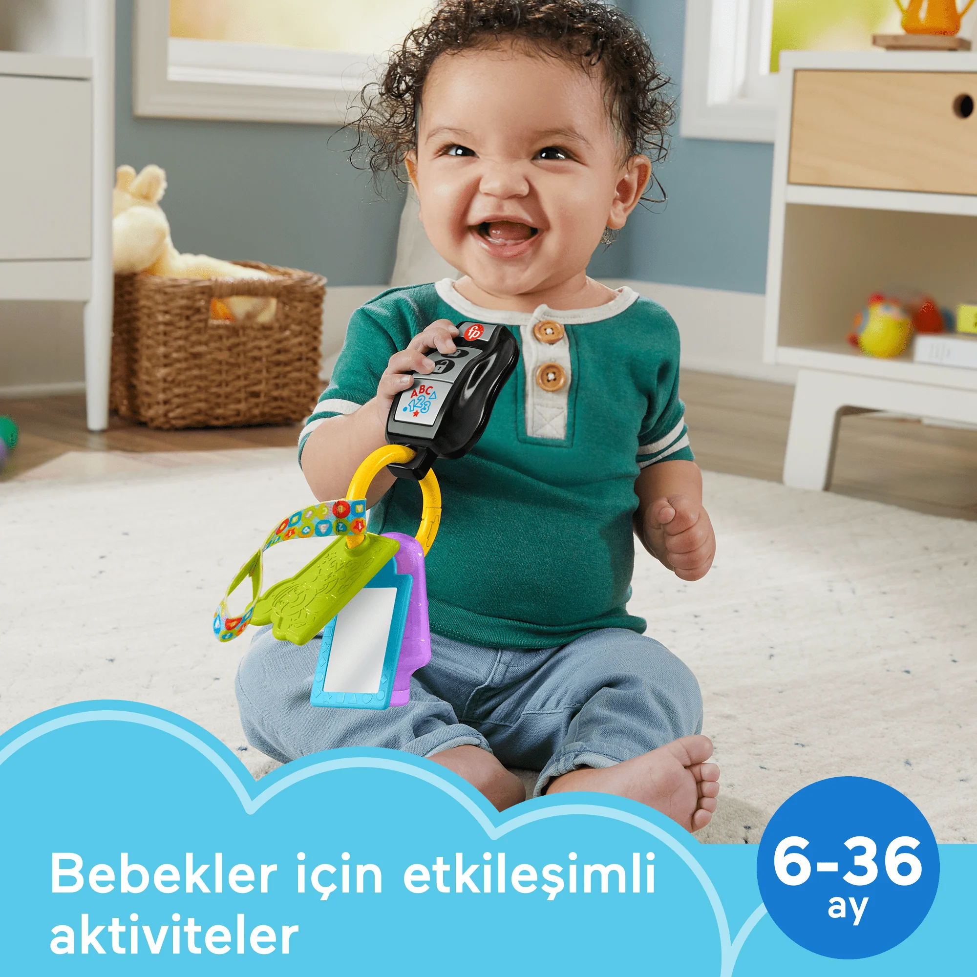 Birden Fazla Dil Desteğine Sahip Müzikli Eğitici Fisher-Price Eğlen Ve Öğren Eğlenceli Aktivite Anahtarı - Image 2