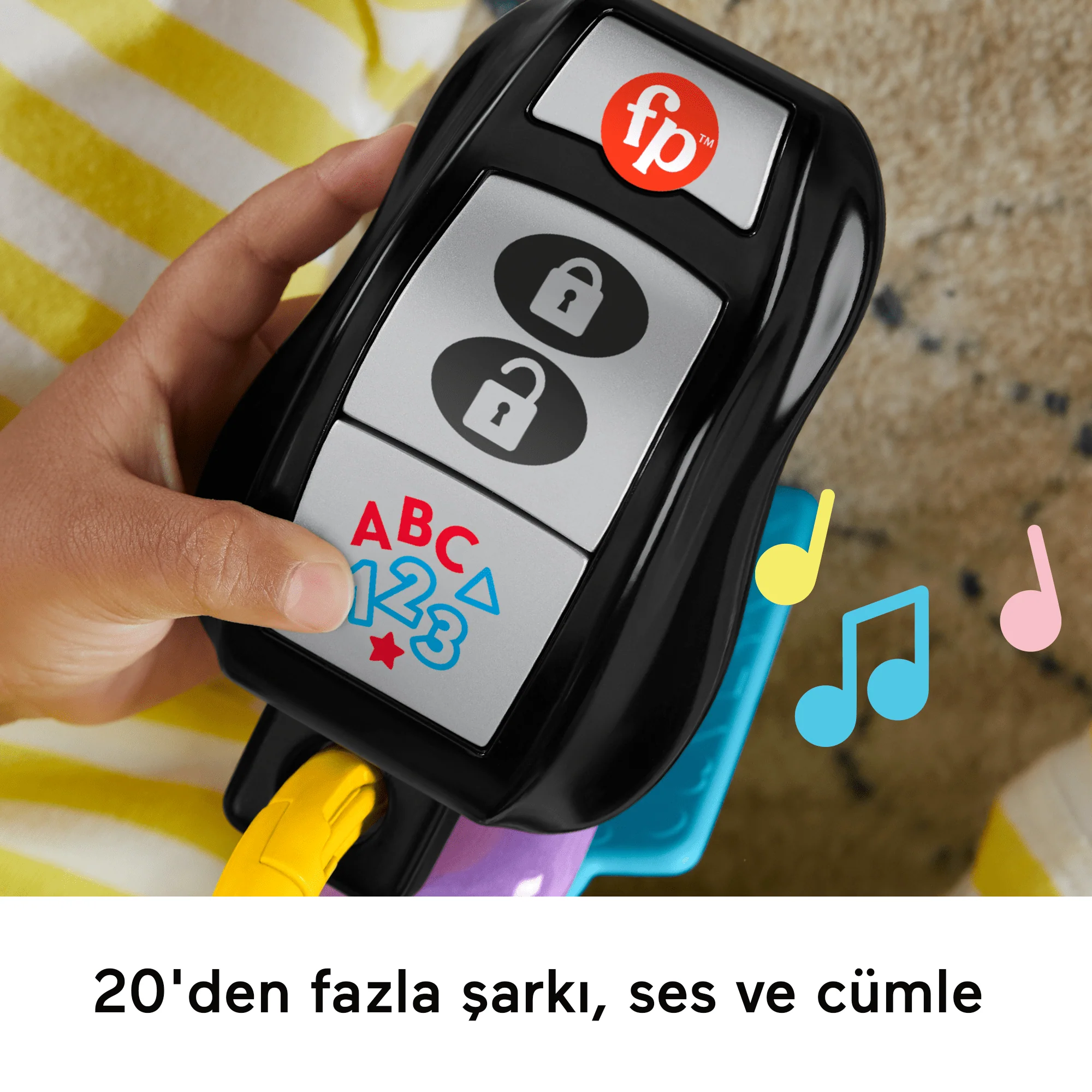 Birden Fazla Dil Desteğine Sahip Müzikli Eğitici Fisher-Price Eğlen Ve Öğren Eğlenceli Aktivite Anahtarı - Image 4