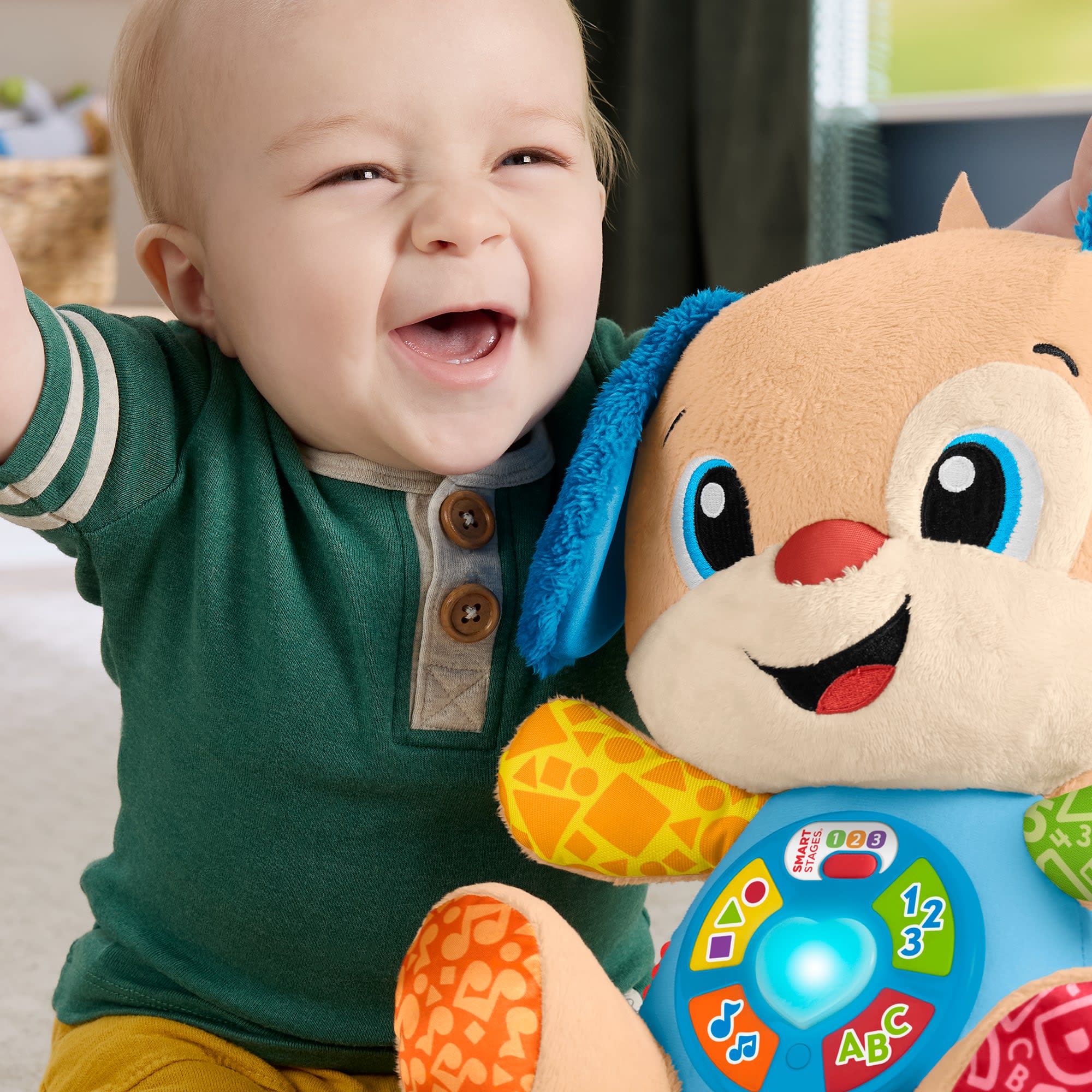 Fisher-Price Eğlen Ve Öğren Yaşa Göre Gelişim Köpekçik, Birden Fazla Dil Desteğine Sahip Müzikli, Eğitici, Pelüş Bebek Oyuncağı - Image 2