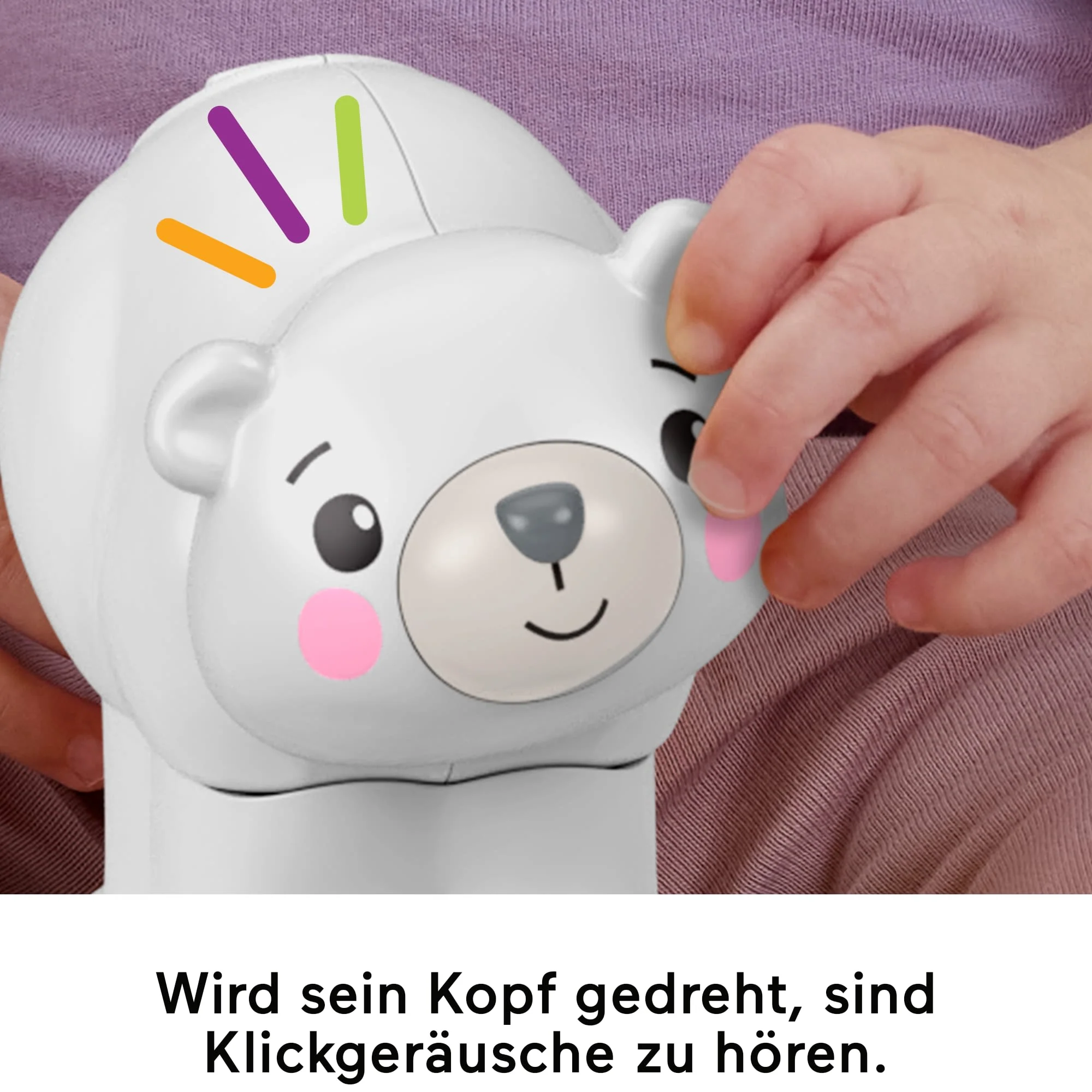 Fisher-Price Eisbär Zum Hinterherkrabbeln, Aktivitätskrabbelspielzeug Für Babys Mit Sensorischen Details - Image 4