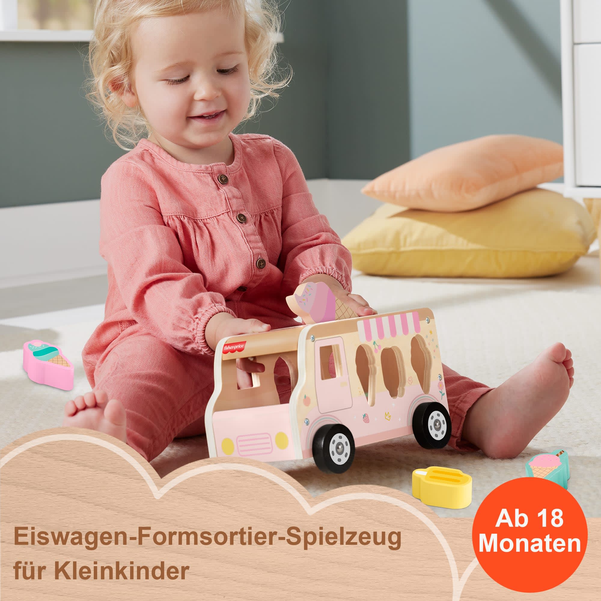 Fisher-Price Zuckersüßer Holz-Eiswagen - Image 2