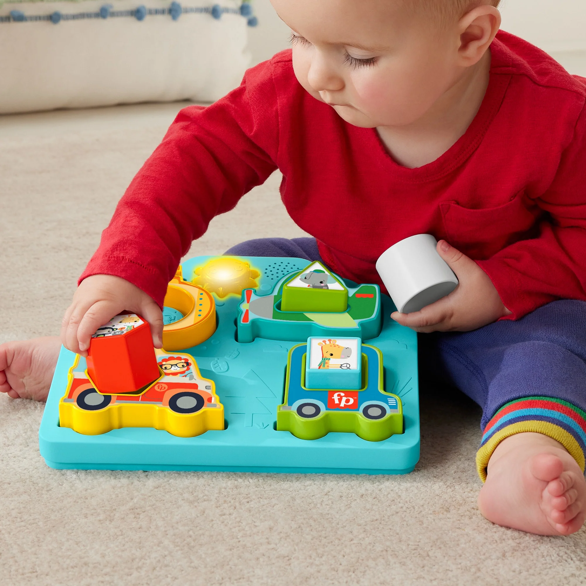 Fisher-Price Şekiller Ve Sesler Araç Bulmacası, Müzikli Ve Işıklı Bulmaca Ve Şekil Sıralama Oyuncağı - Image 2