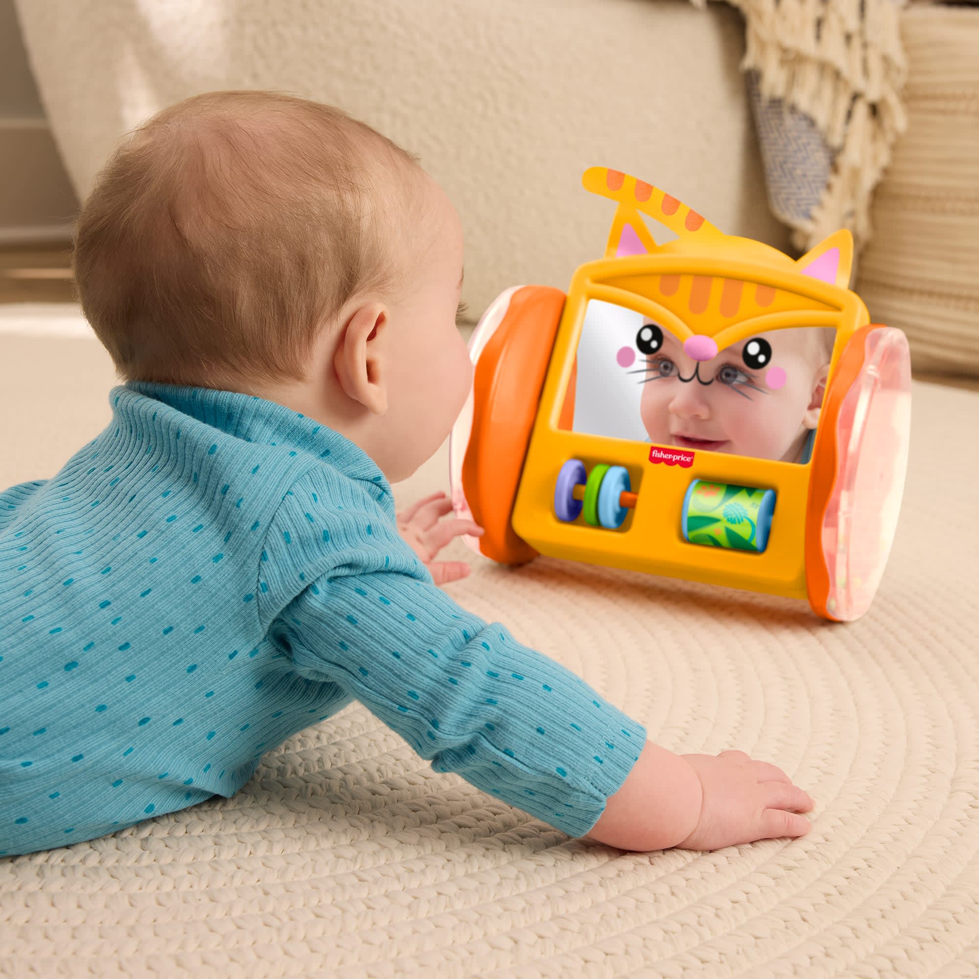 Fisher-Price Emekleme Arkadaşım Kedicik, Bebekler Için Karın Üstünde Oynamayı Ve Emeklemeyi Destekleyici Aktivite Oyuncağı - Image 2