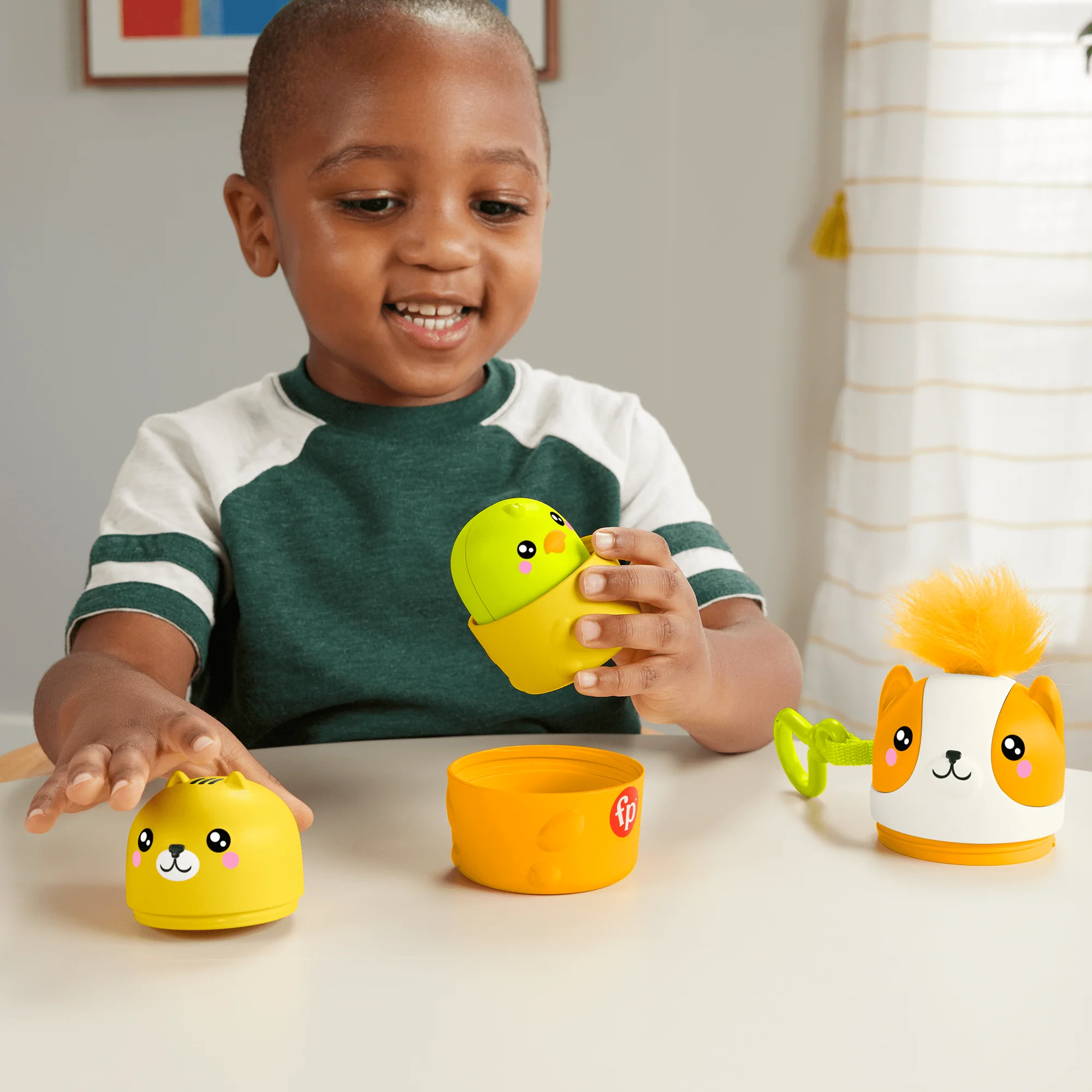 Fisher-Price Fp Pets Huisdiertjes Die In Elkaar Passen Om Mee Te Nemen Stapelspeelgoed Voor Peuters En Kleuters, 4 Onderdelen - Image 2