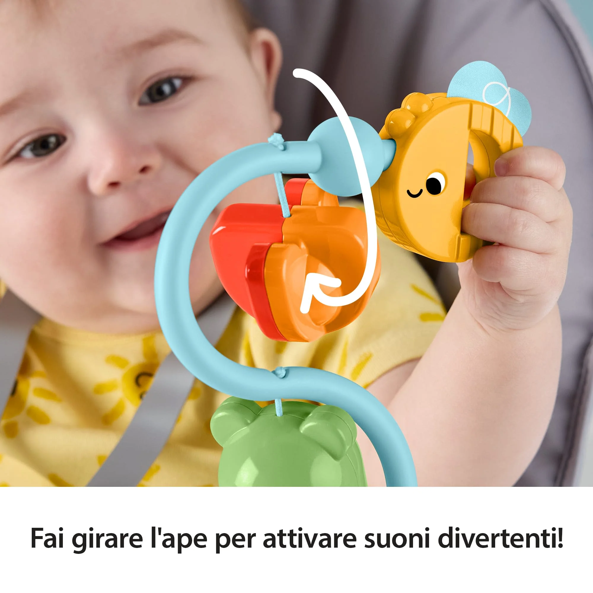Fisher-Price Giocattolo Da Seggiolone Con Suoni Sensoriali, Vassoio Attività Per Neonati Dai 3 Mesi in Su - Image 5