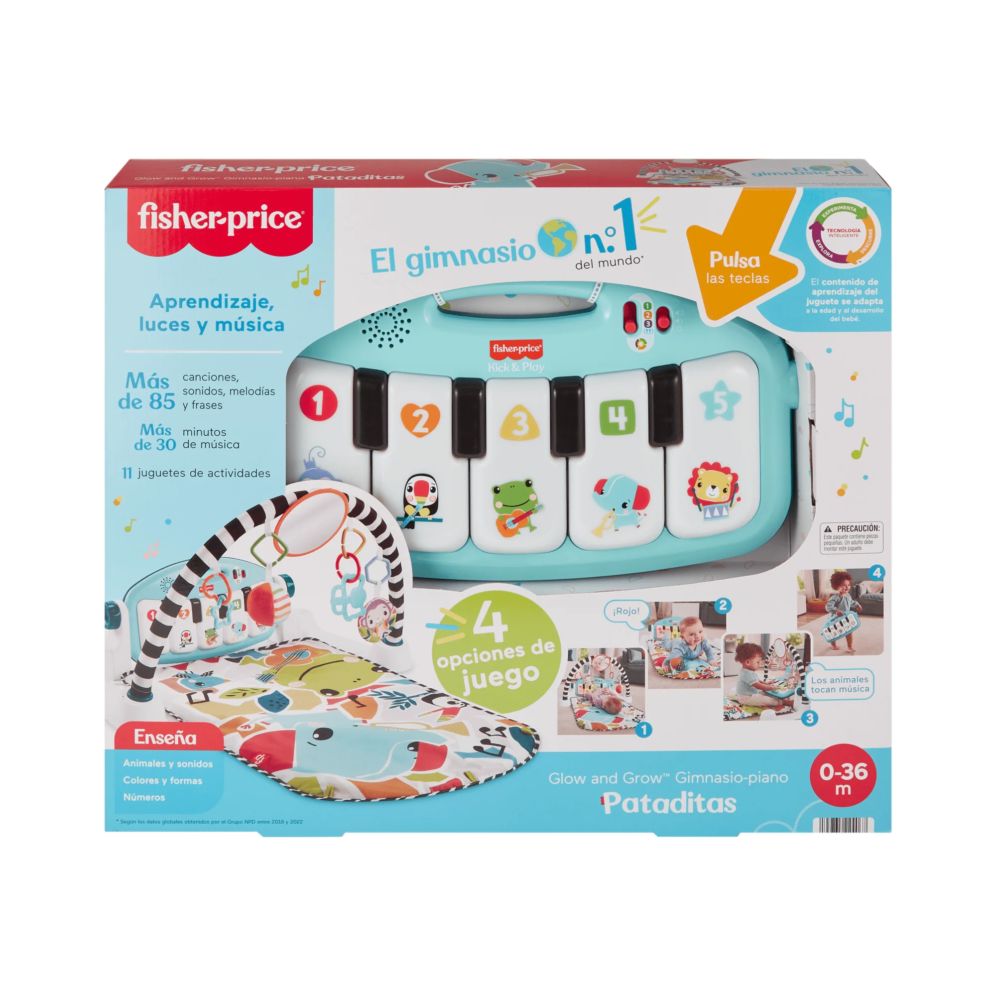 Fisher-Price Alfombra Con Piano Con Luces Y Sonidos Kick & Play Glow & Grow - Image 6