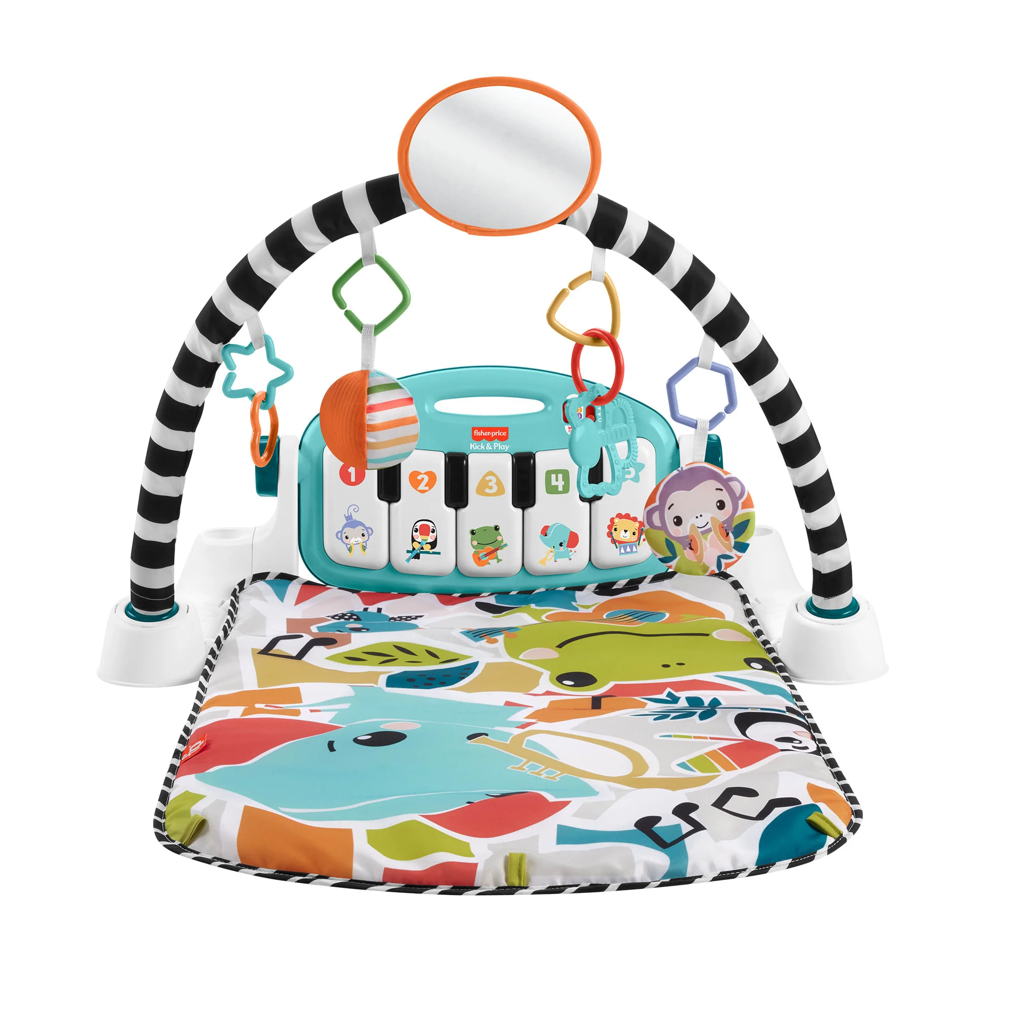 Gimnasio-Piano Pataditas Glow And Grow De Fisher-Price, Alfombra De Actividades Musical Para Bebés Con Contenido De Aprendizaje, Azul, Castellano - Image 6