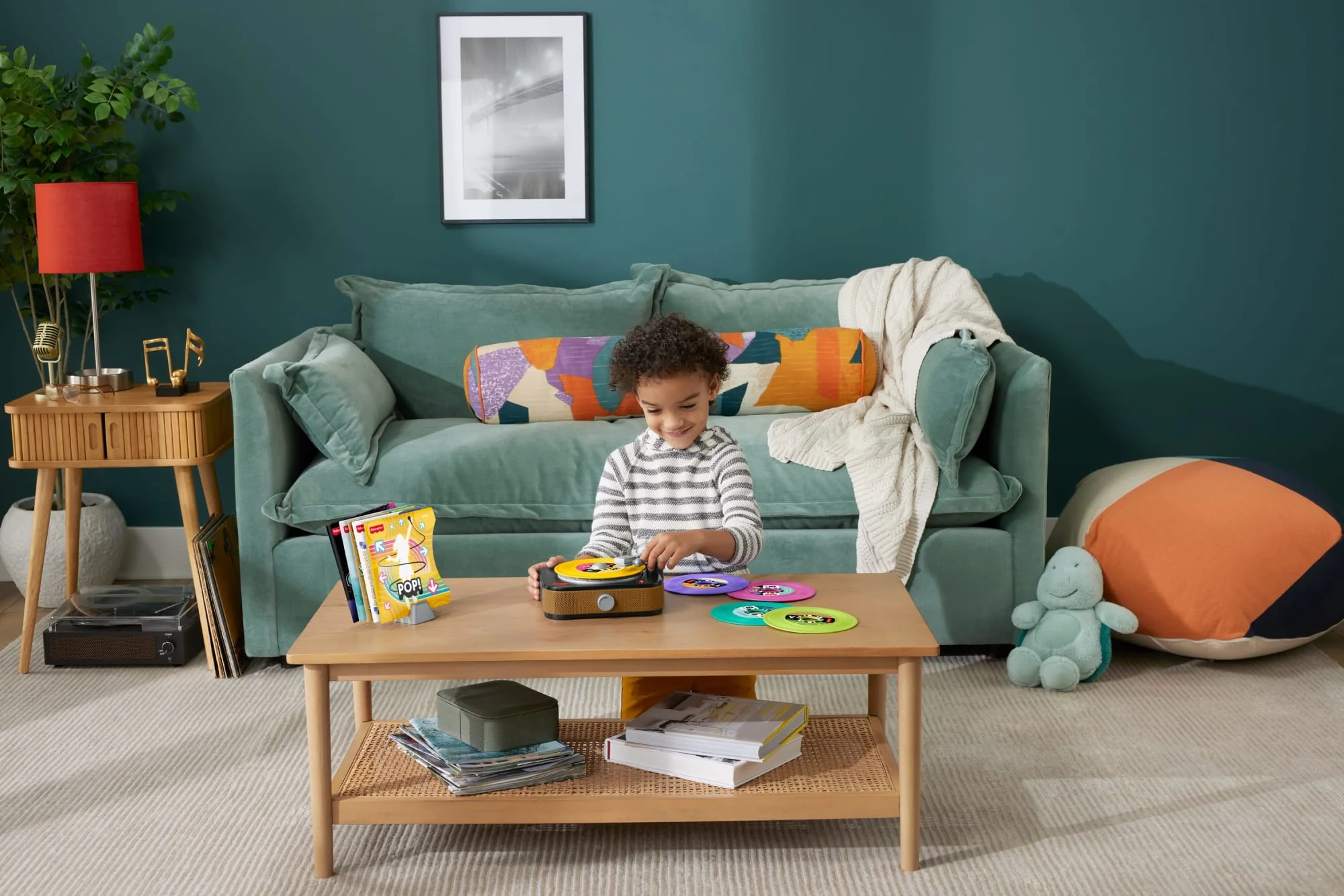 Fisher-Price Gramofon Malucha Muzyczna zabawka interaktywna dla dzieci 3+ Polska wersja językowa - Image 3