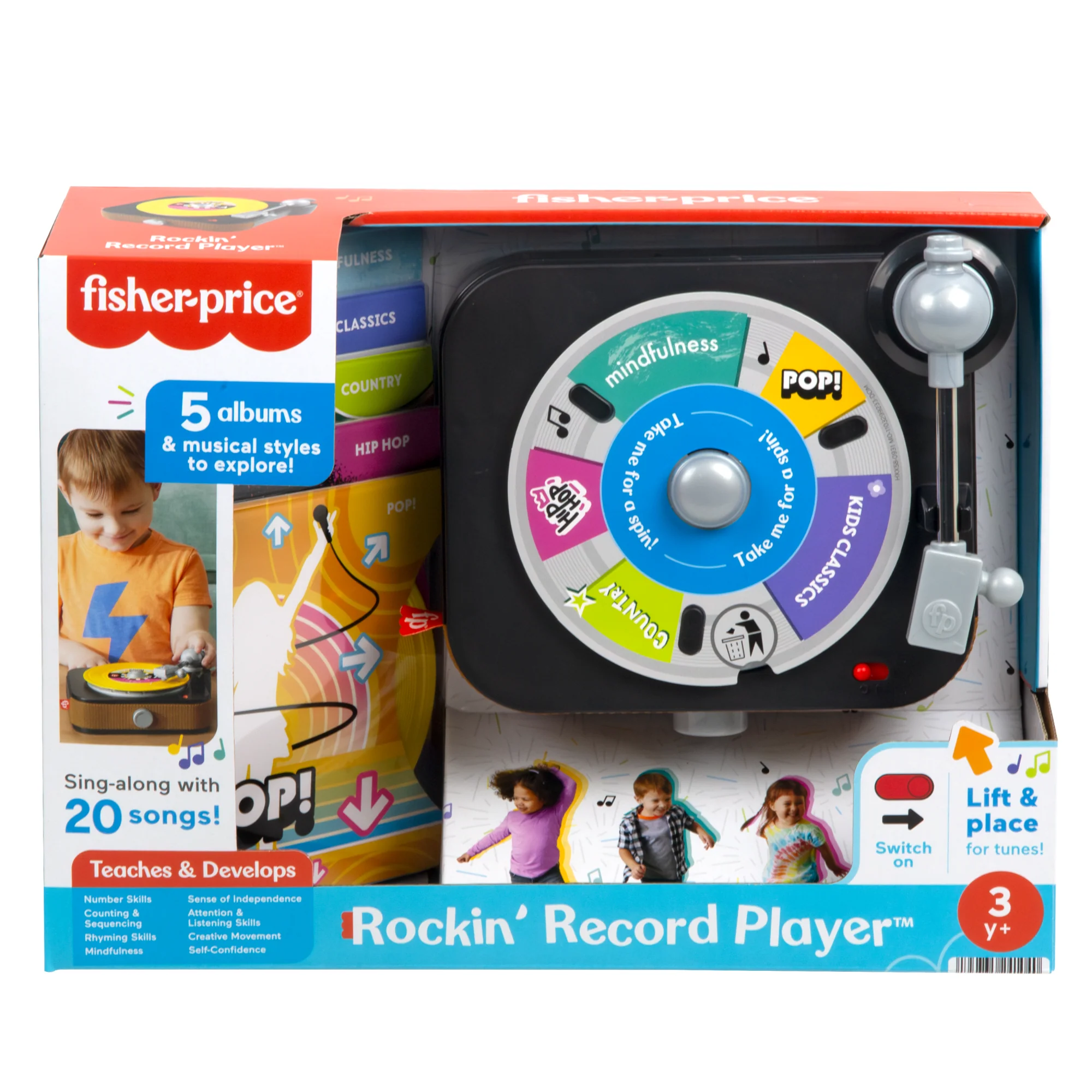 Fisher-Price Gramofon Malucha Muzyczna zabawka interaktywna dla dzieci 3+ Polska wersja językowa - Image 6