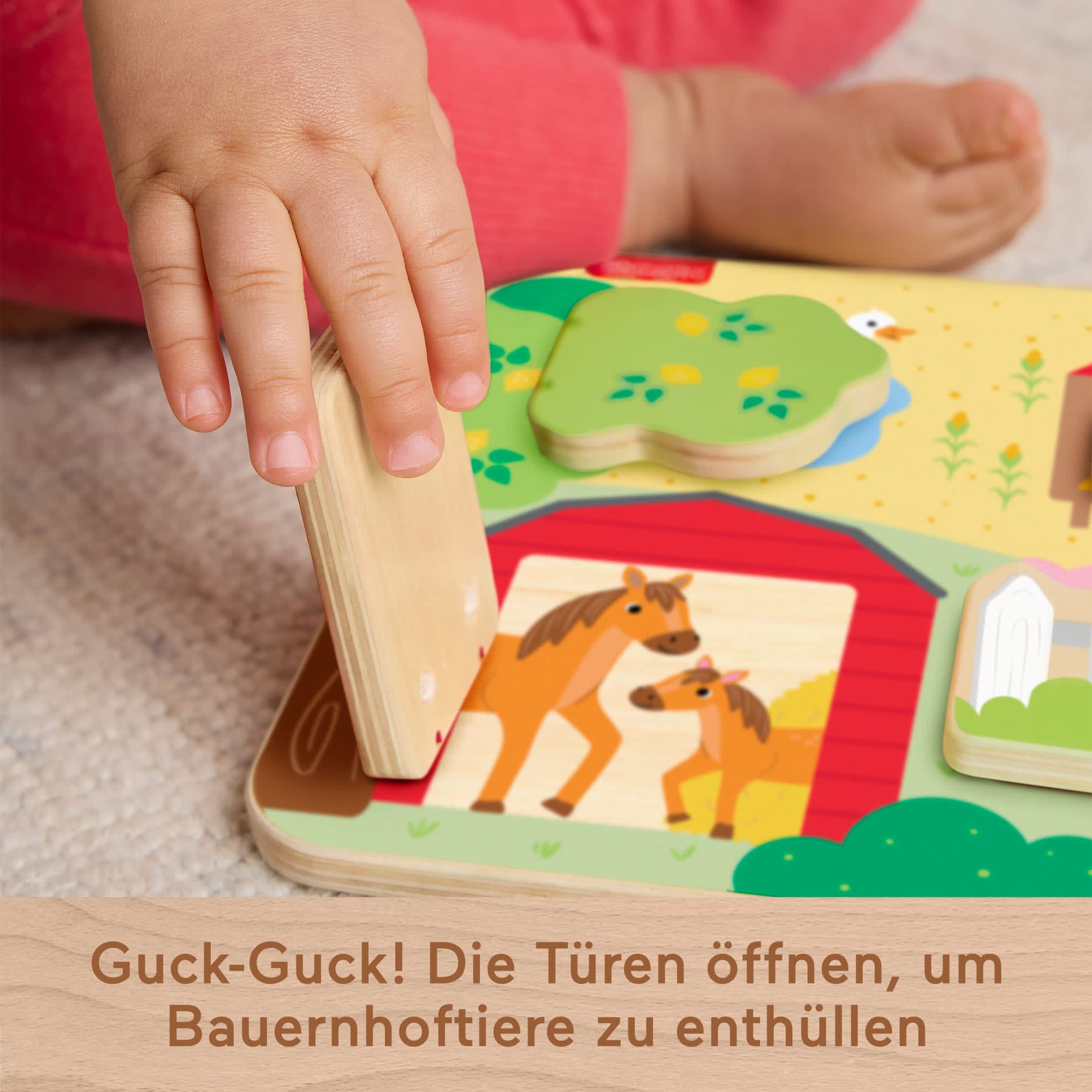 Fisher-Price Guck-Guck-Aktivitätsspiel Aus Holz Für Babys Und Kleinkinder, 1 Holzteil - Image 3