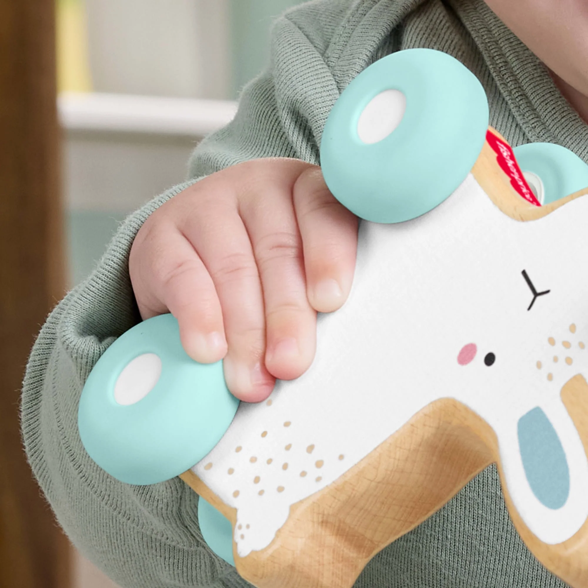 Fisher-Price Holz-Schiebehäschen Krabbelspielzeug Für Babys. 1 Holzteil - Image 3