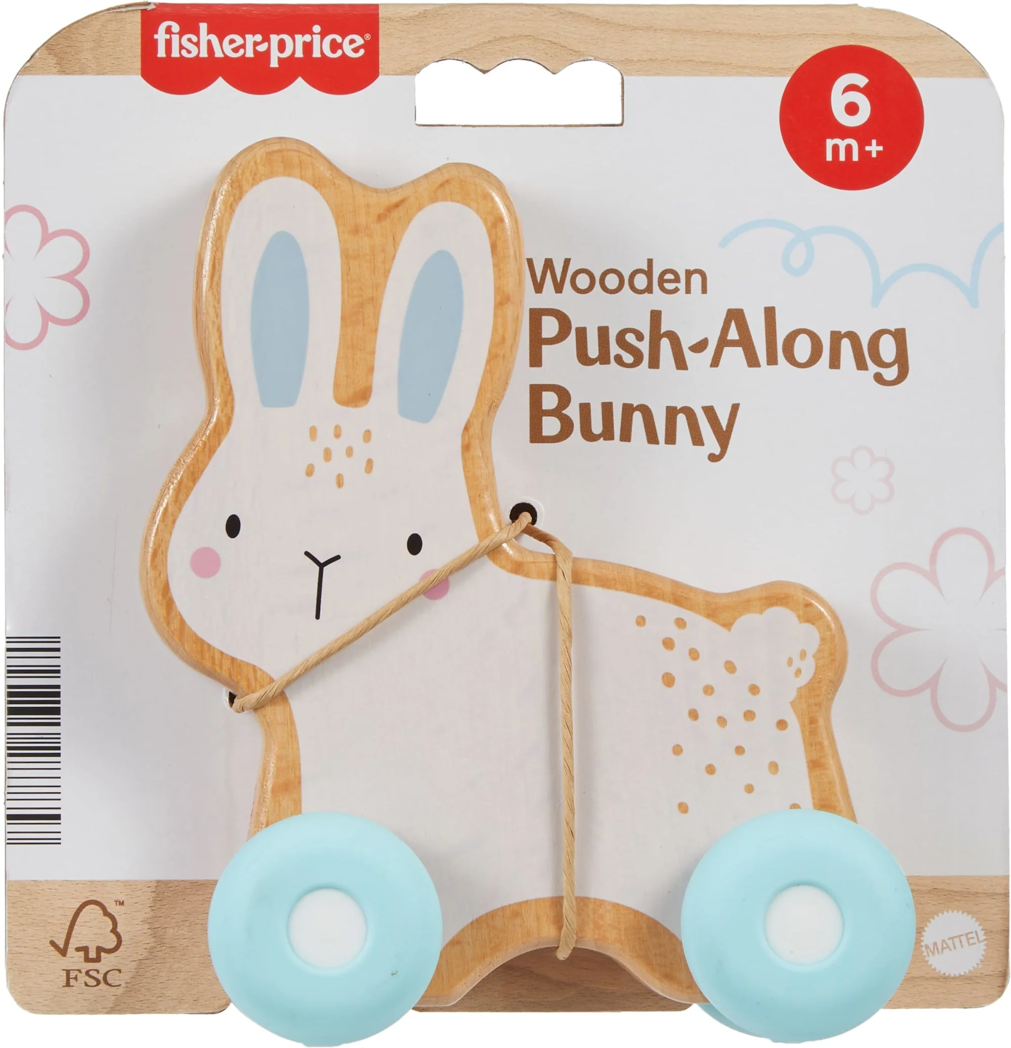 Fisher-Price Holz-Schiebehäschen Krabbelspielzeug Für Babys. 1 Holzteil - Image 4