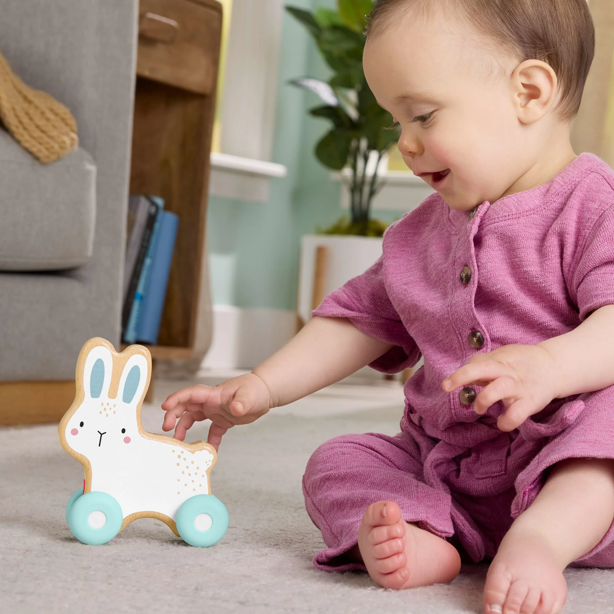 Fisher-Price Holz-Schiebehäschen Krabbelspielzeug Für Babys. 1 Holzteil - Image 5